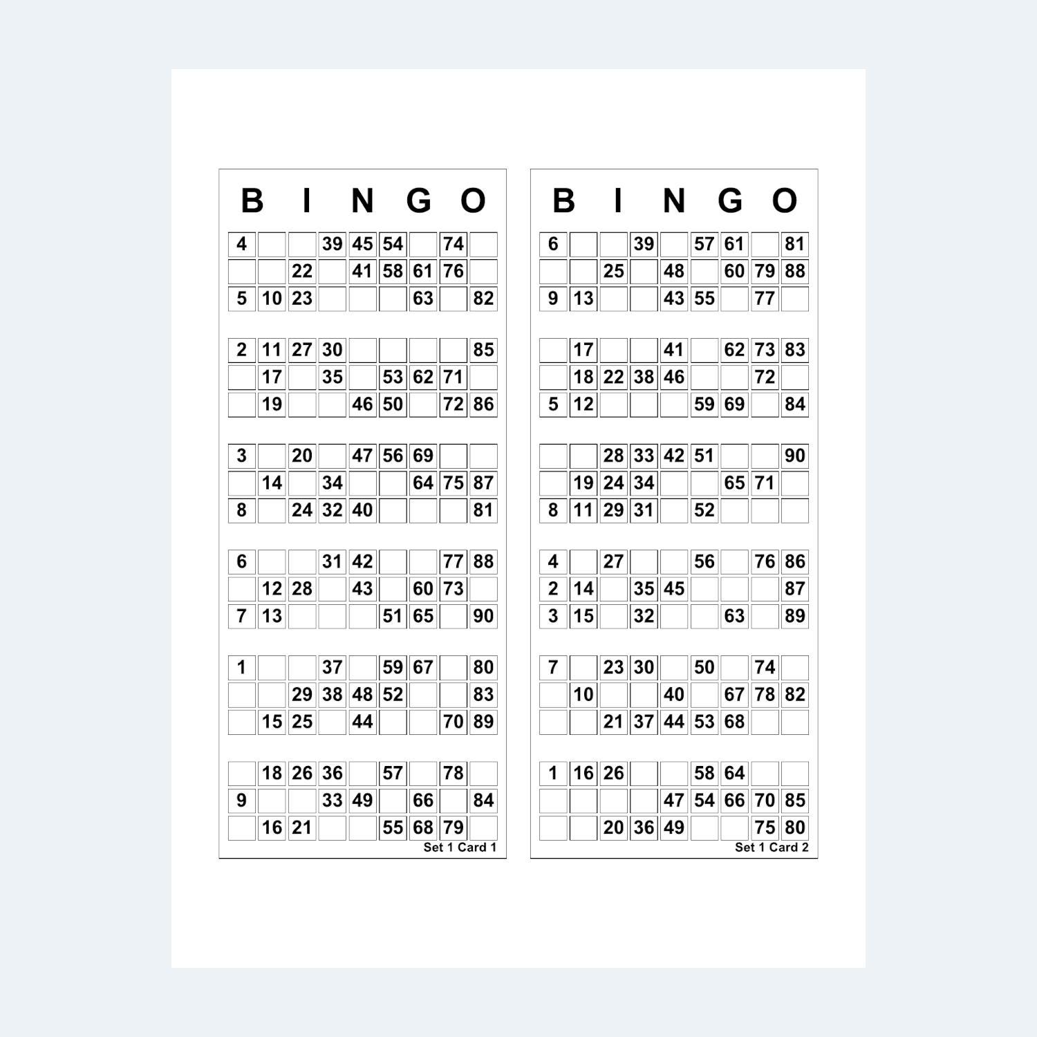 printable bingo cards 1 90 pdf