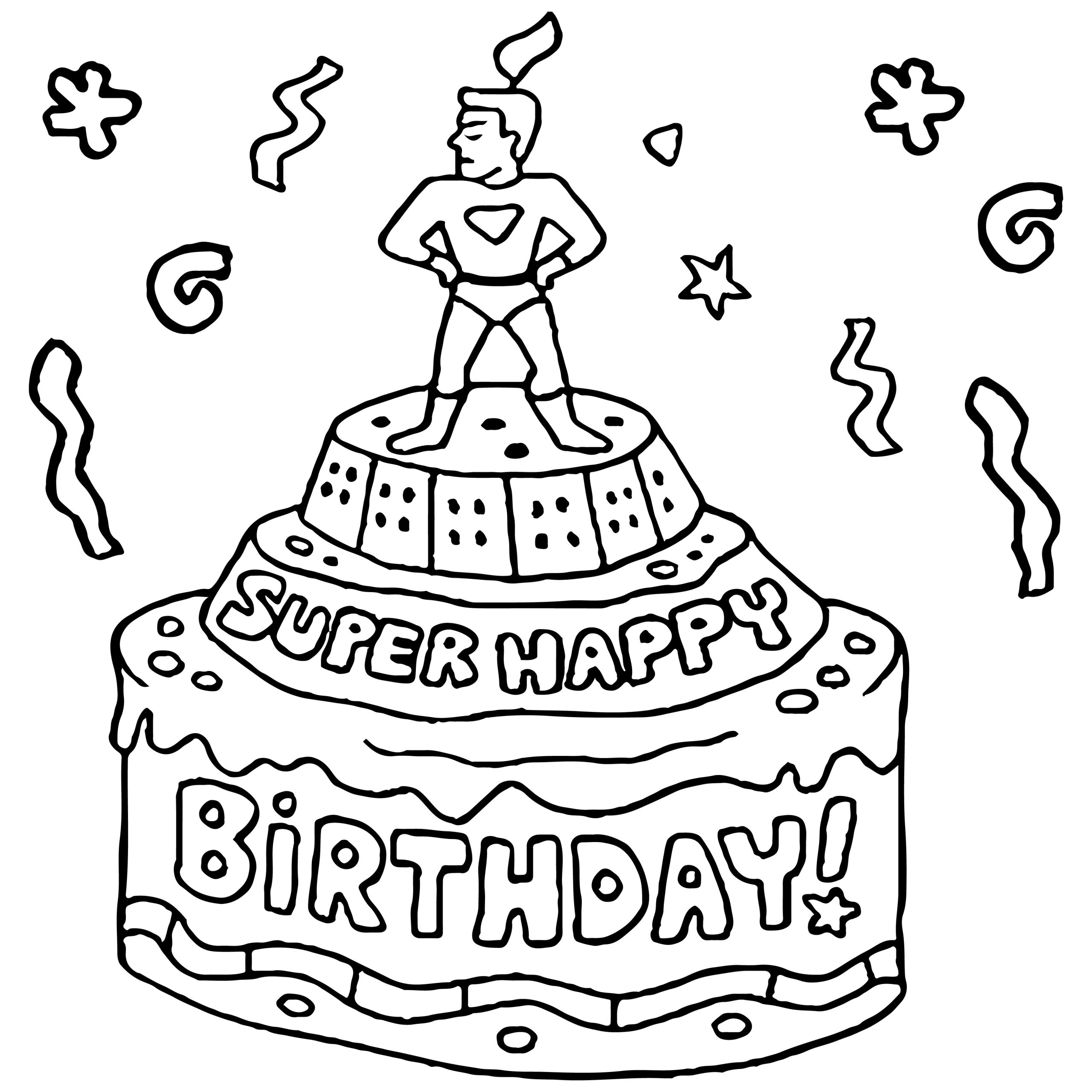 birthday cake color sheet