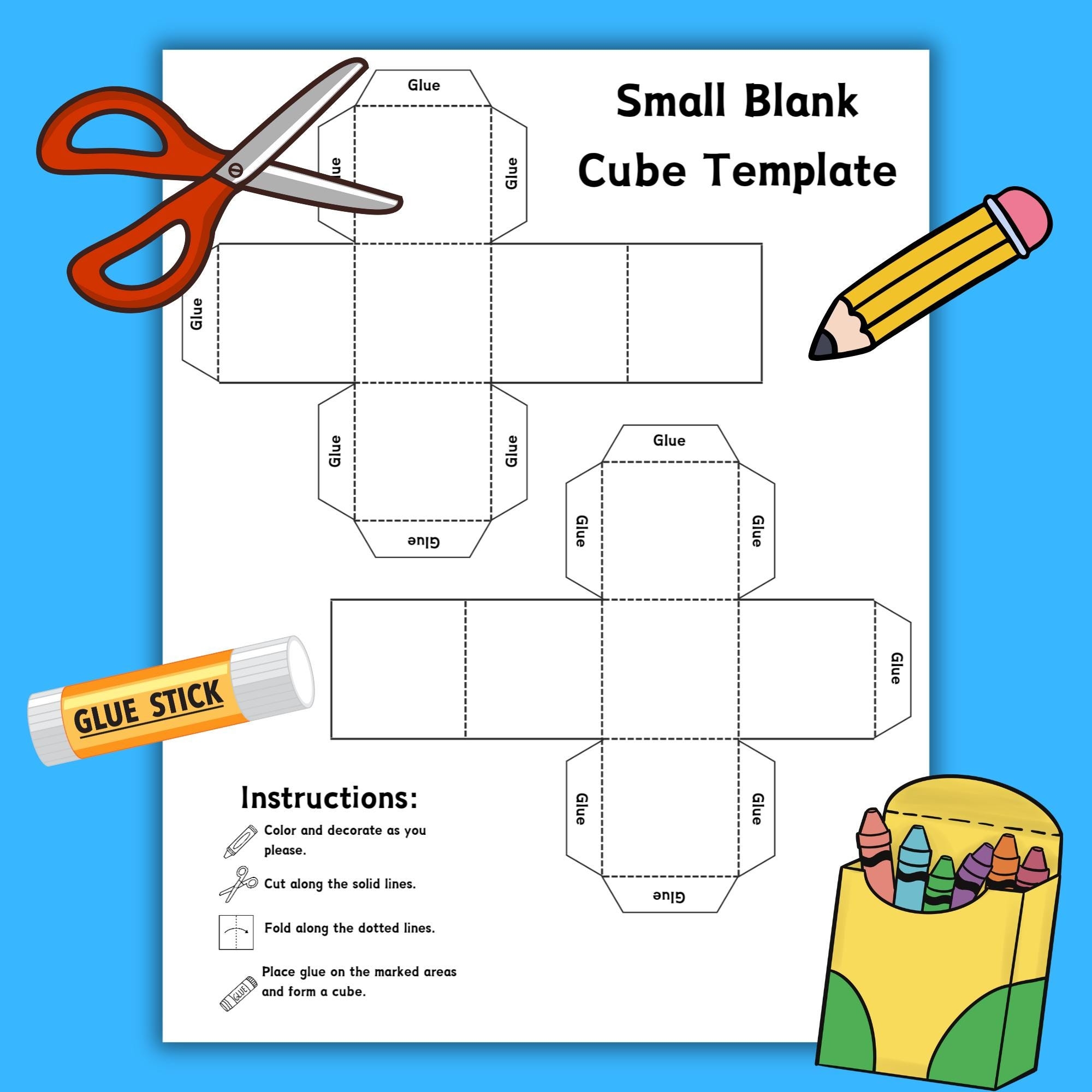 cube printable template