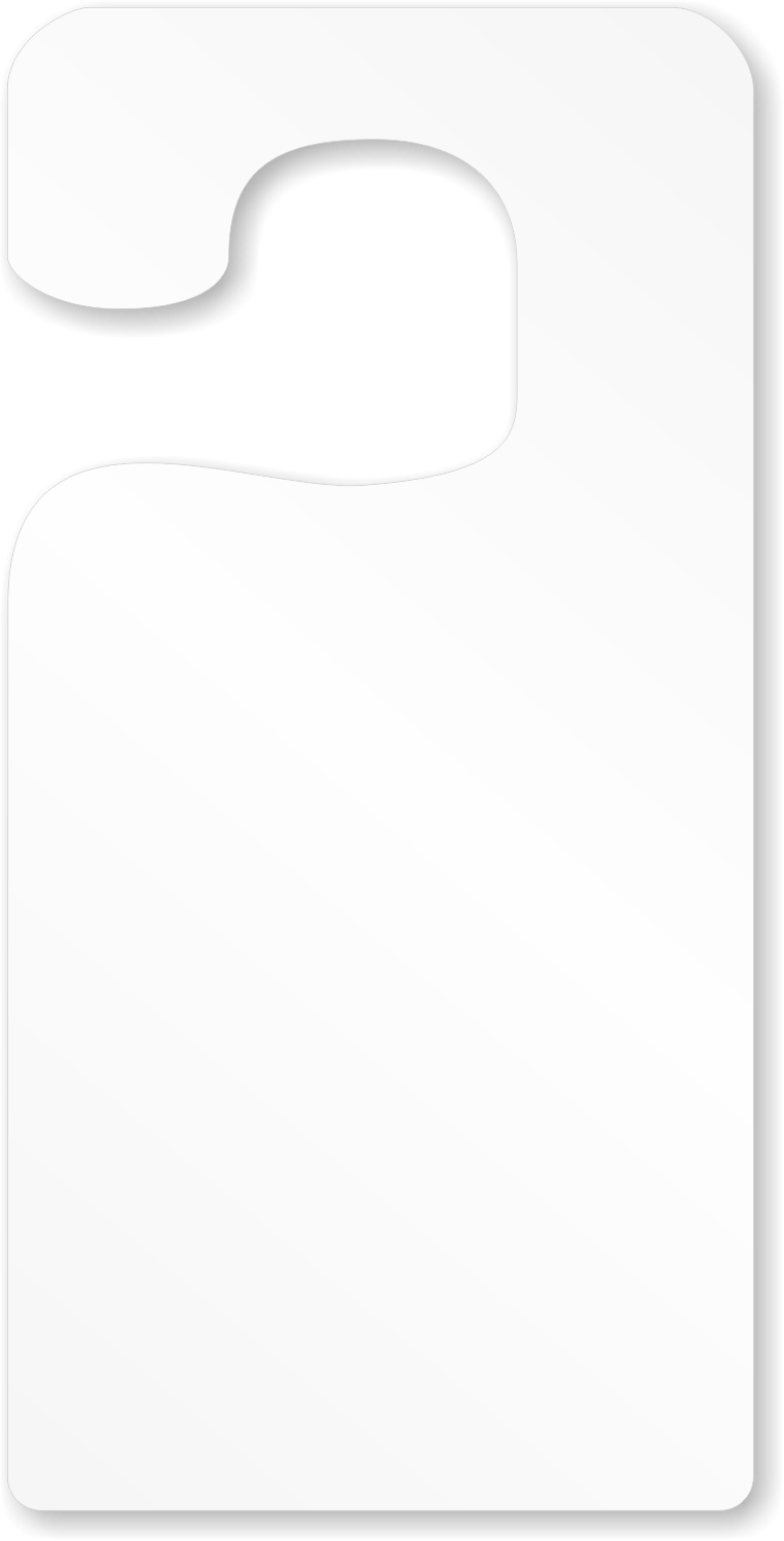 Blank Jumbo Mirror Hang Tag White SKU XM1001 JUMBO