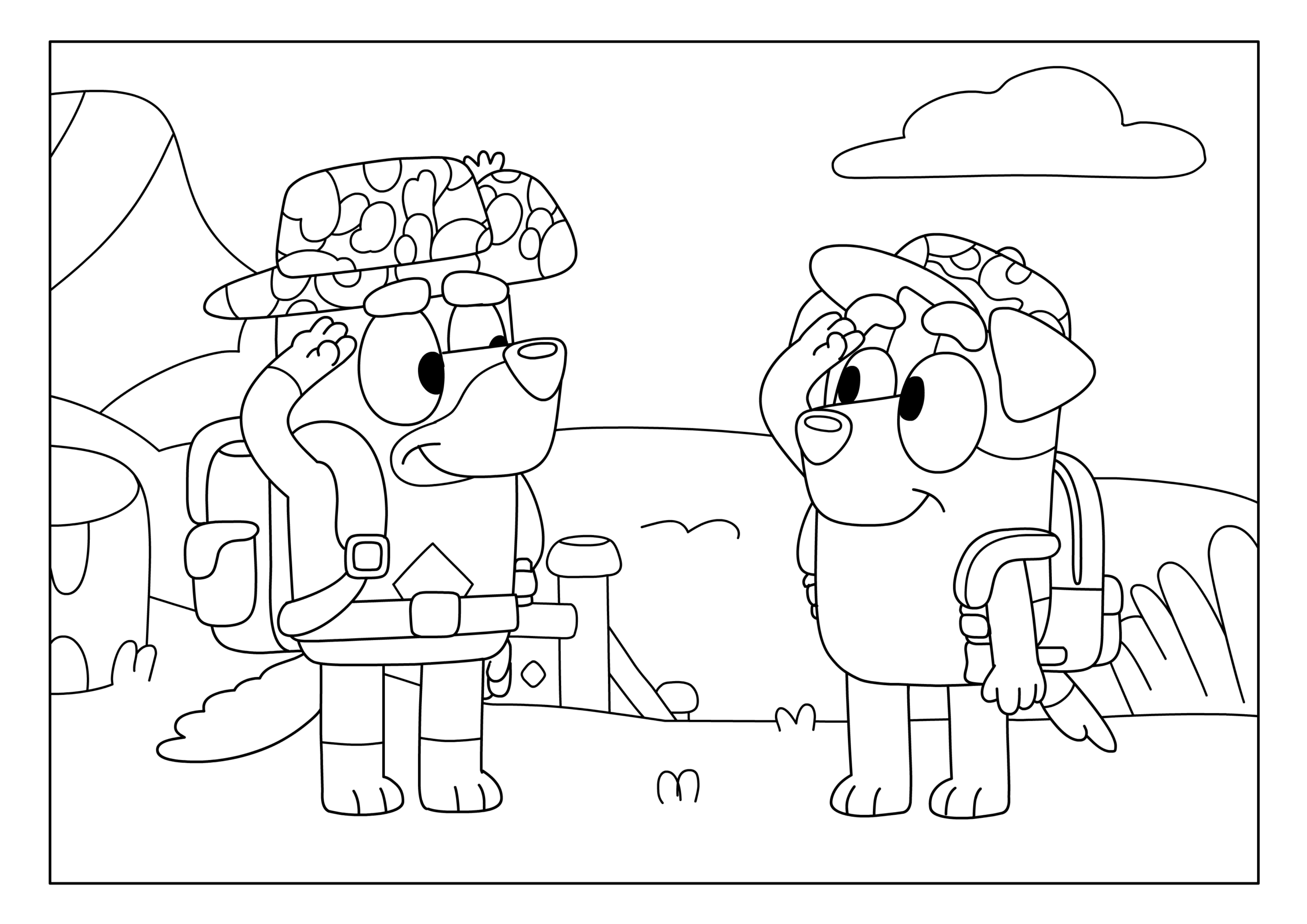 free bluey printables pdf