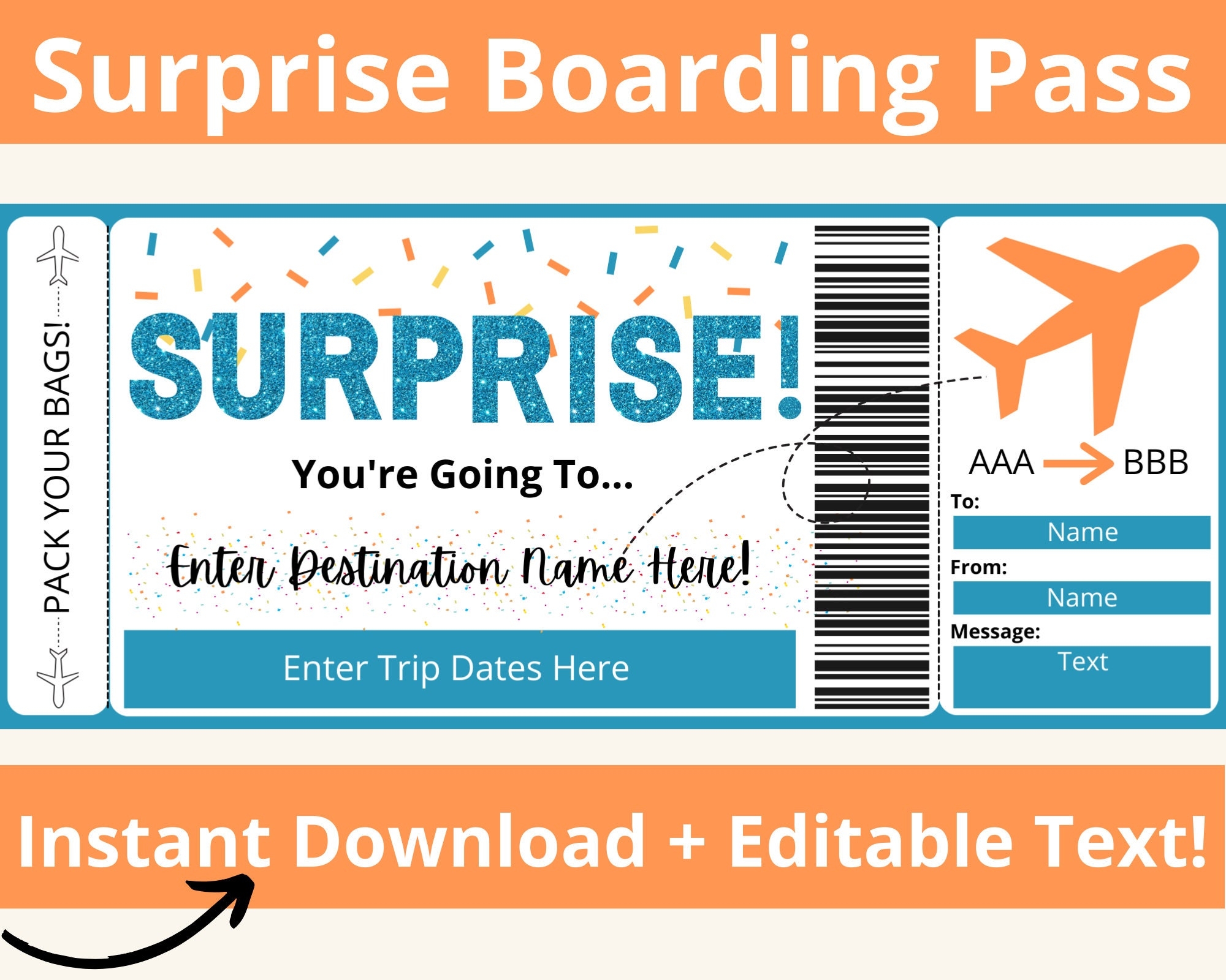 printable airline ticket template