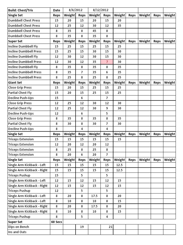 body beast printable workout sheets exercises