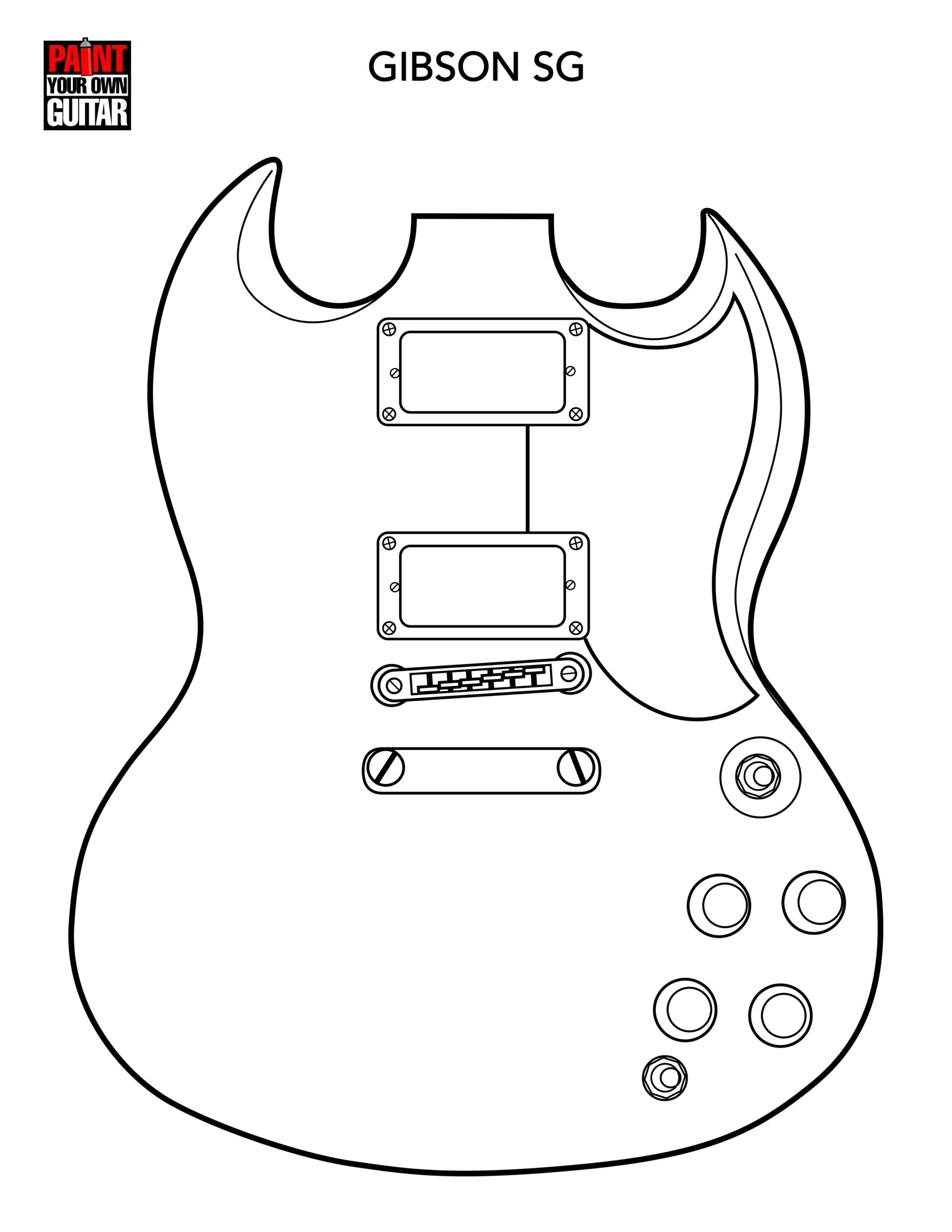 printable guitar templates