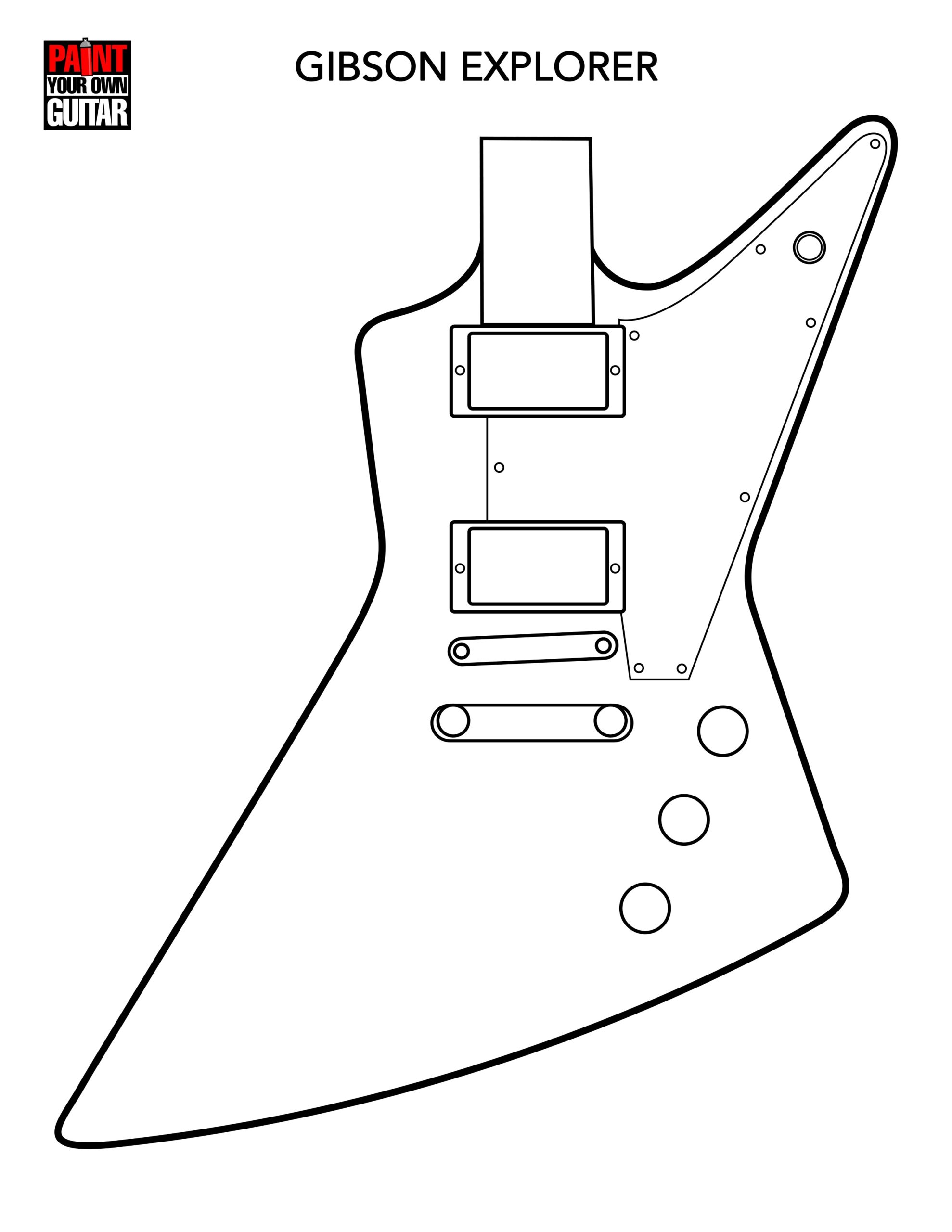 Body Shape Templates Welcome To Paint Your Own Guitar 