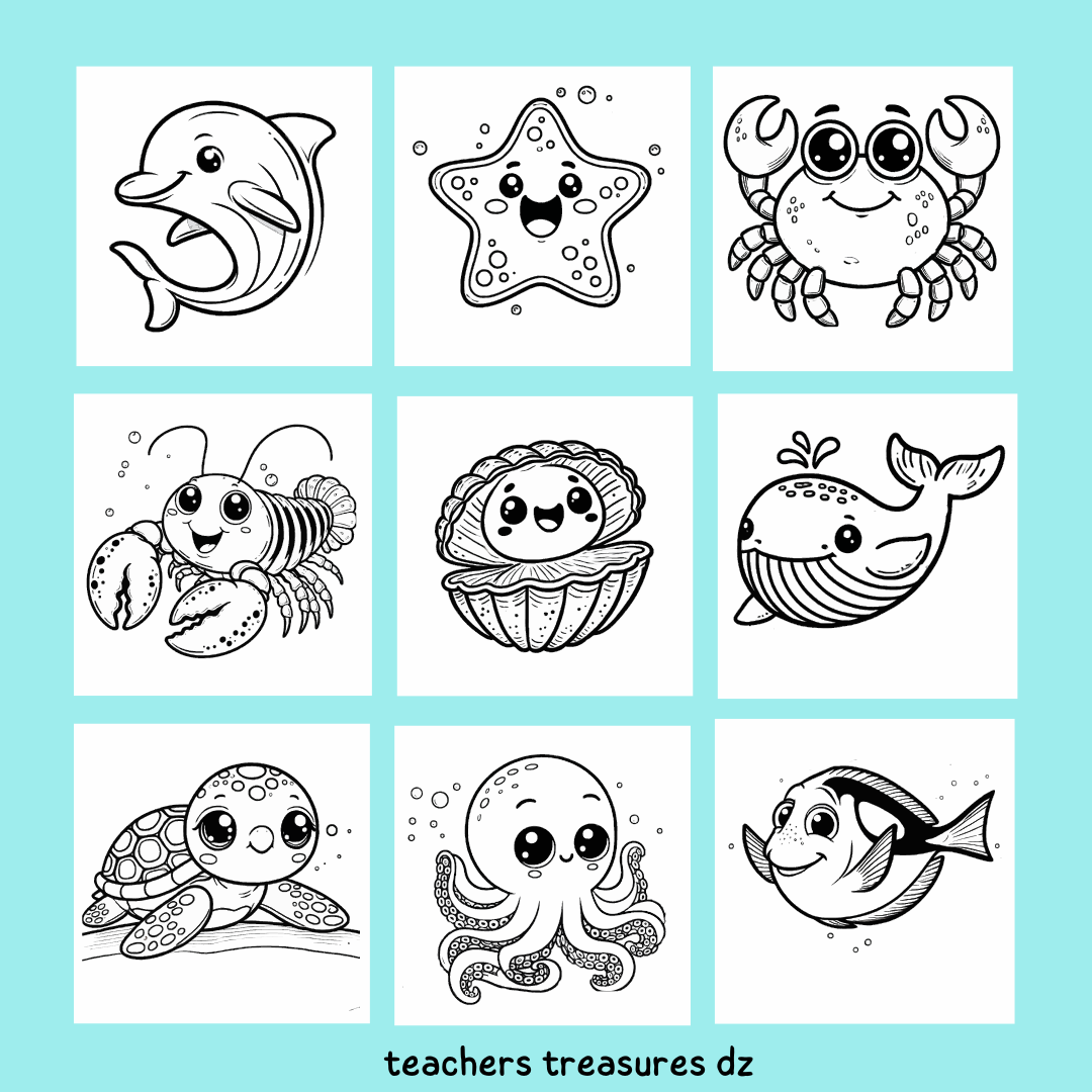 ocean animals coloring sheets