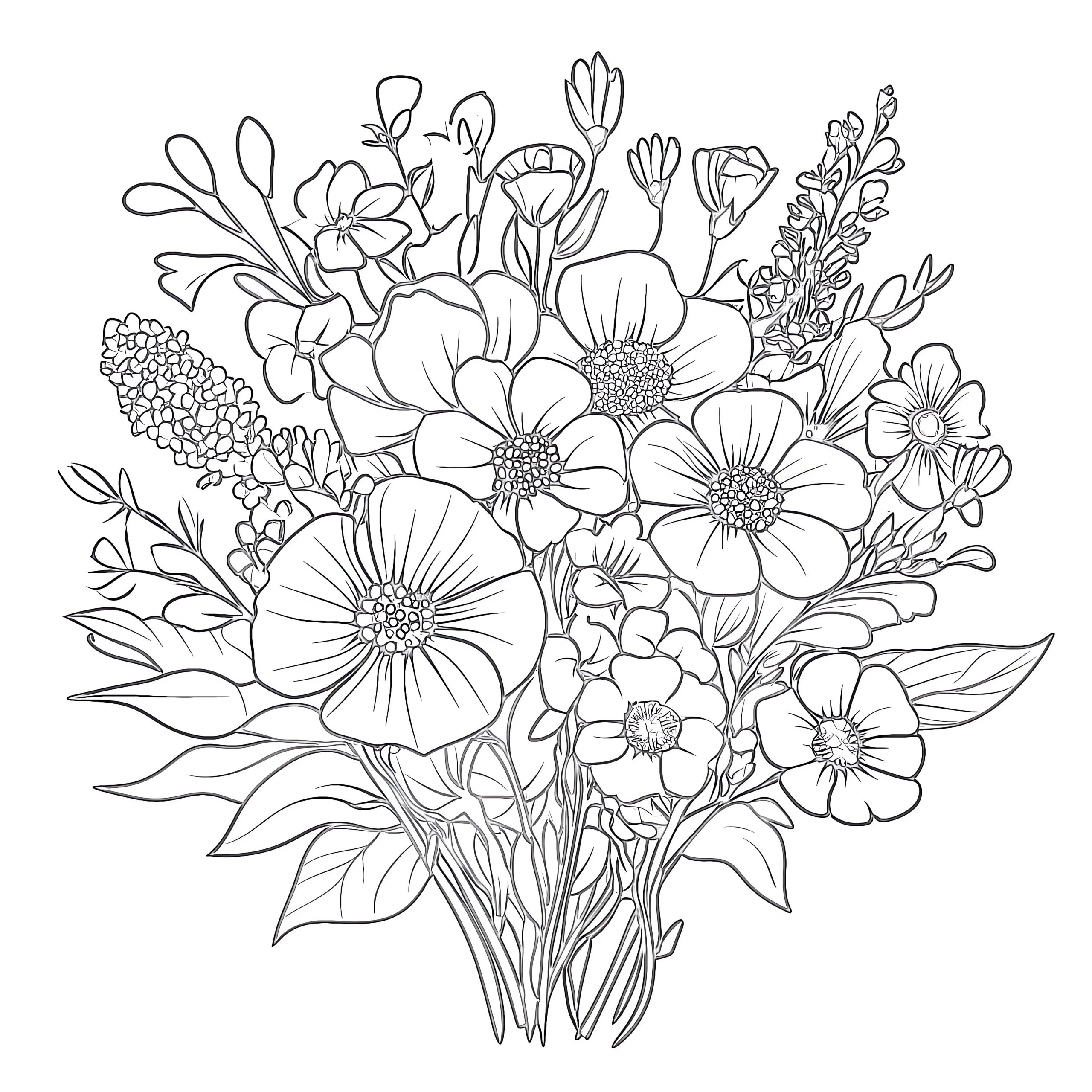 color sheets of flowers