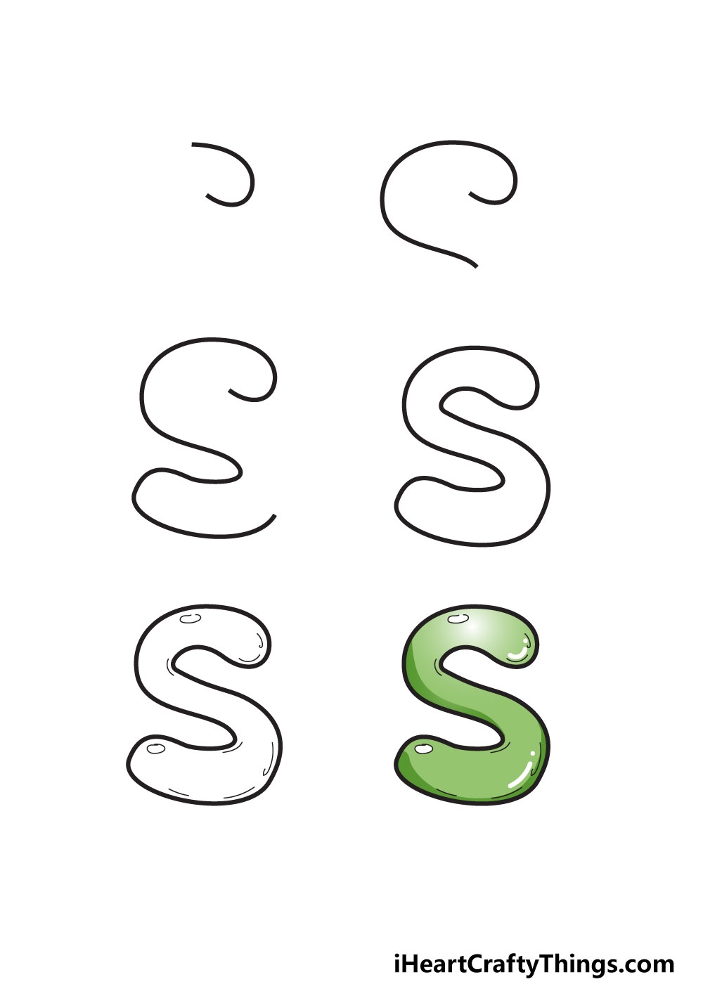 Bubble Letter S Draw Your Own Bubble S In 6 Easy Steps