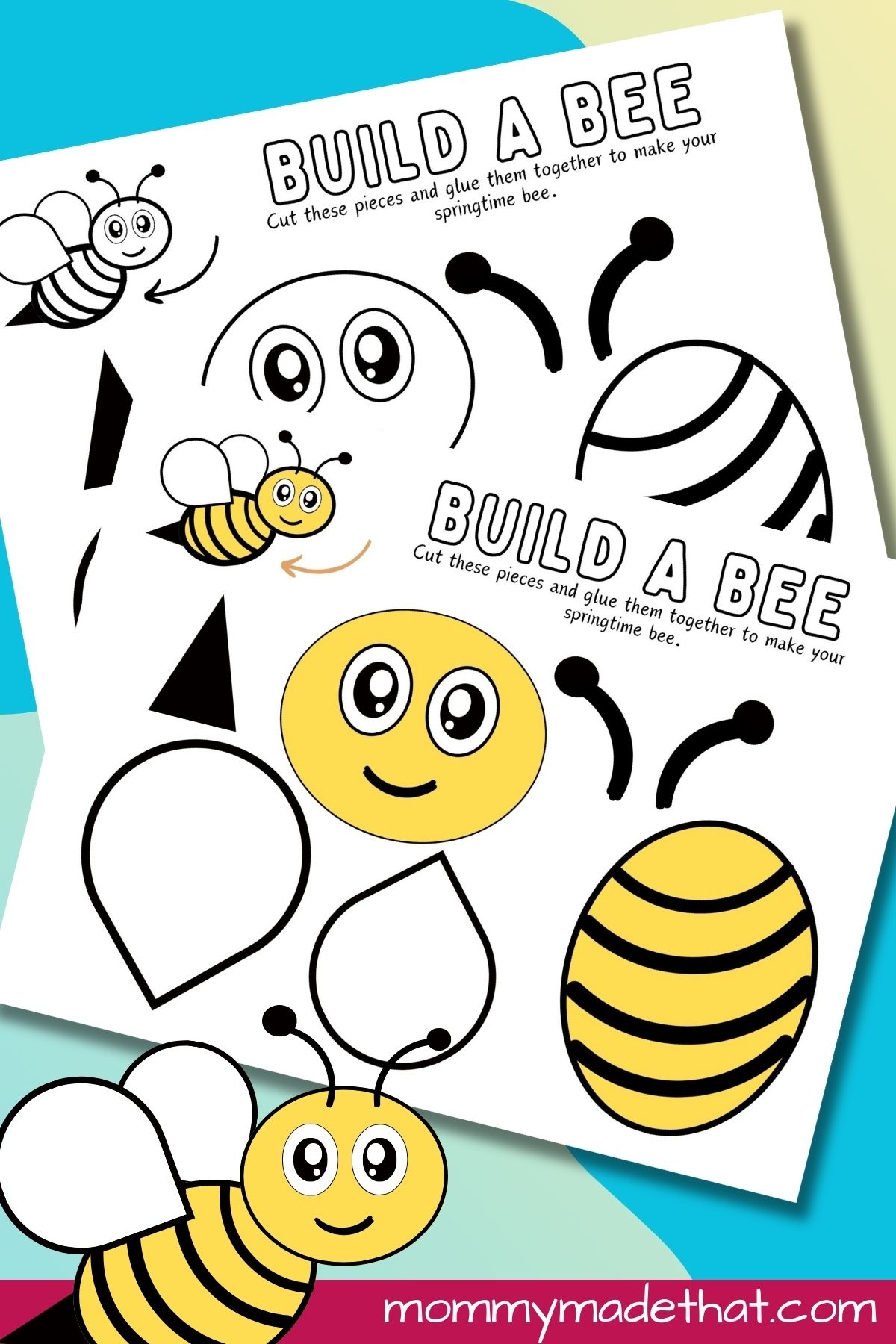 cut out bee template printable