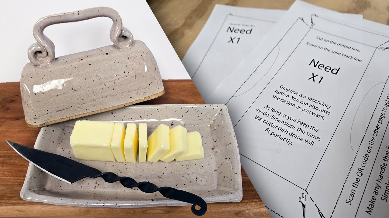 printable butter dish template