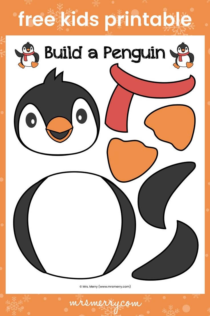 free printable penguin template
