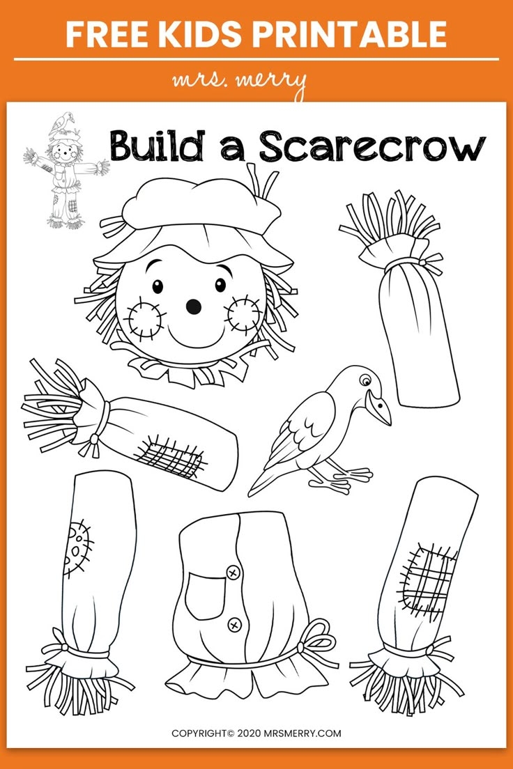 free printable scarecrow template