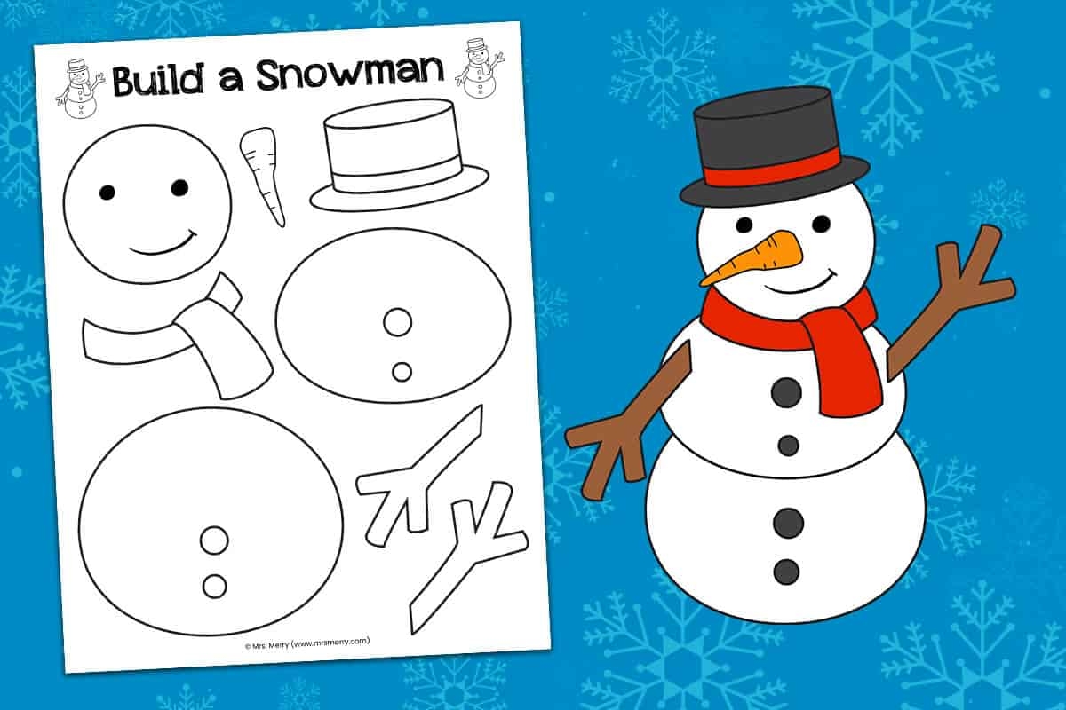 printable snowman template