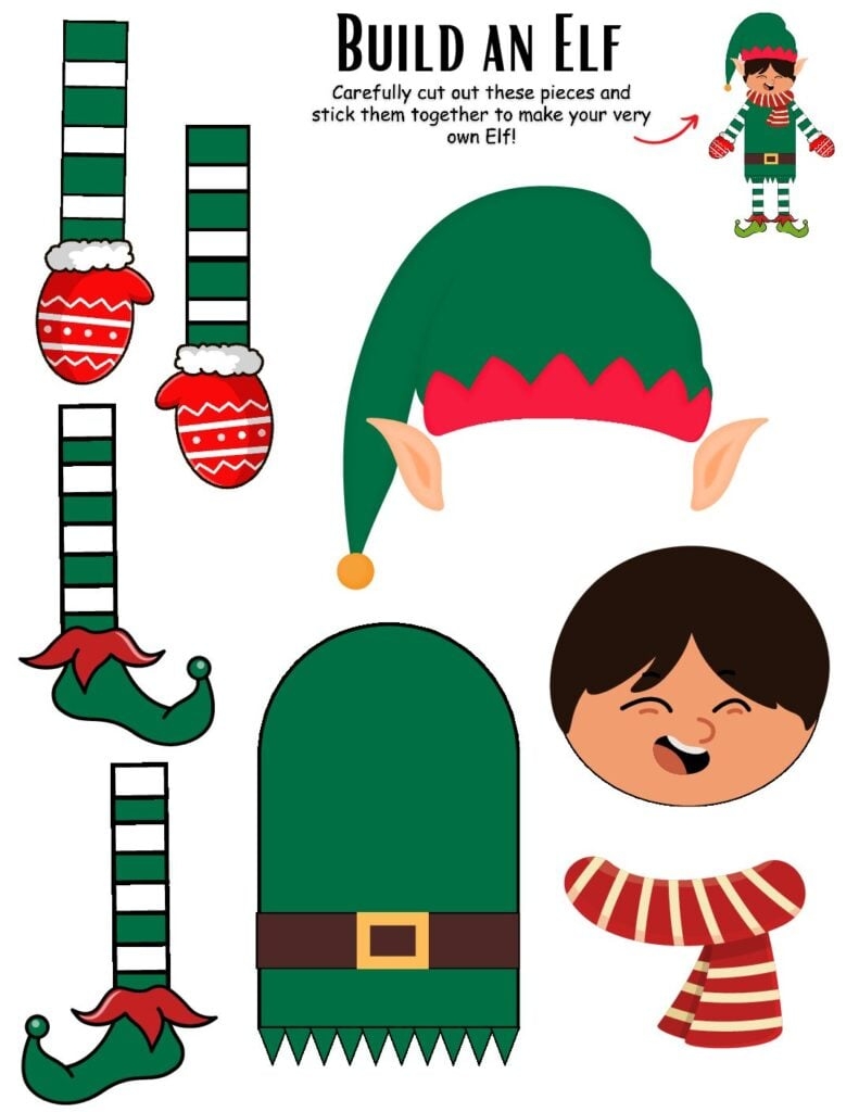 free printable elf template