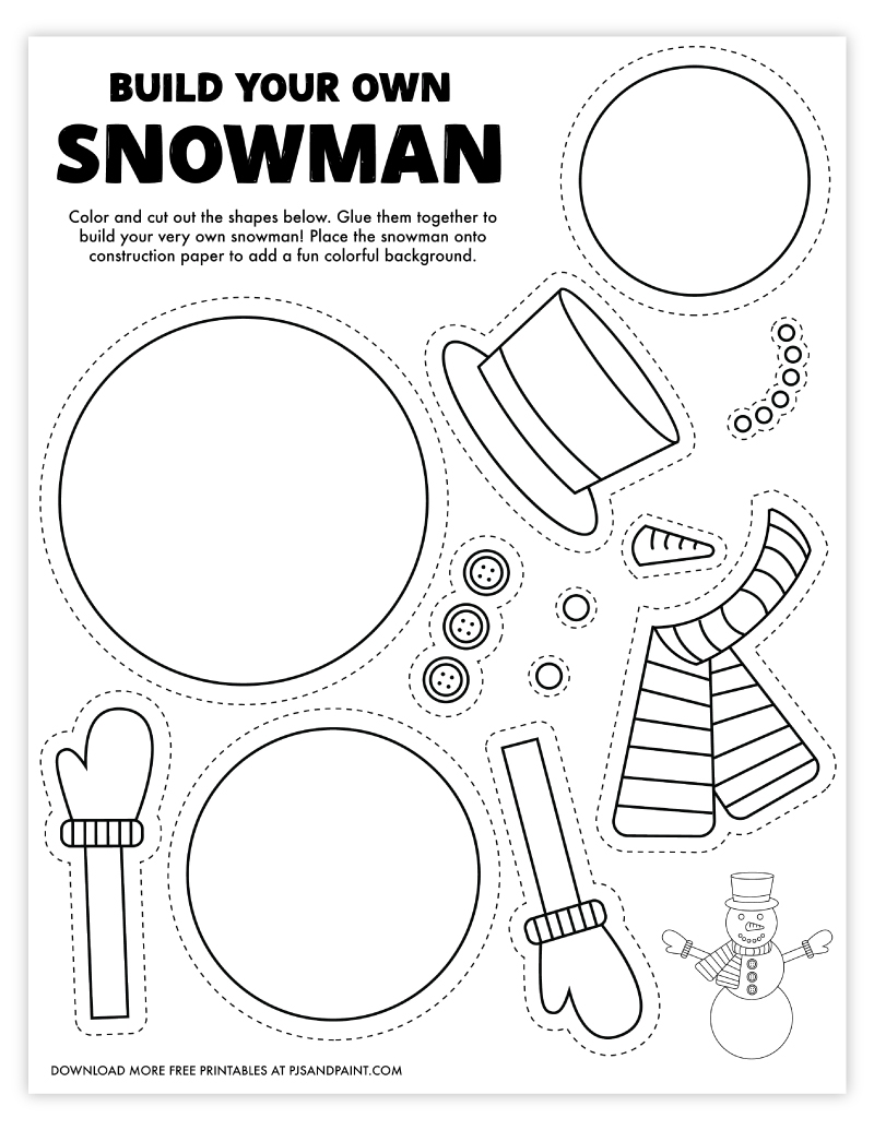 printable snowman template free