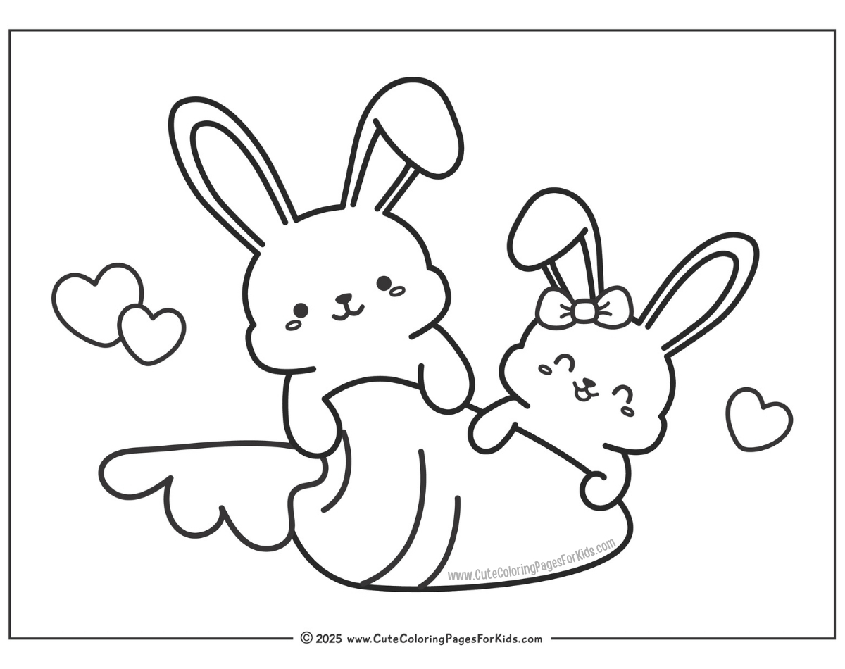 rabbit printable coloring pages