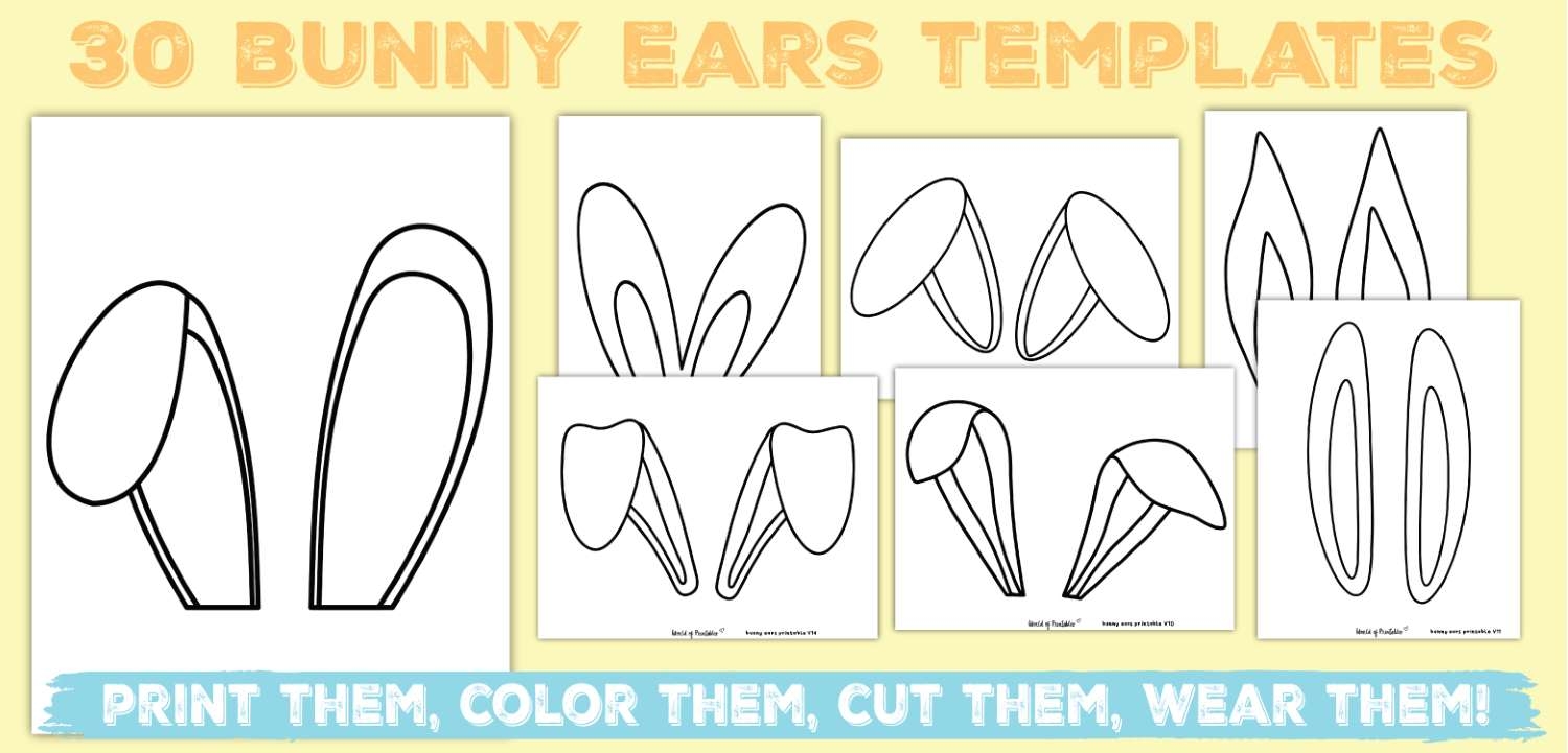 bunny ear template printable