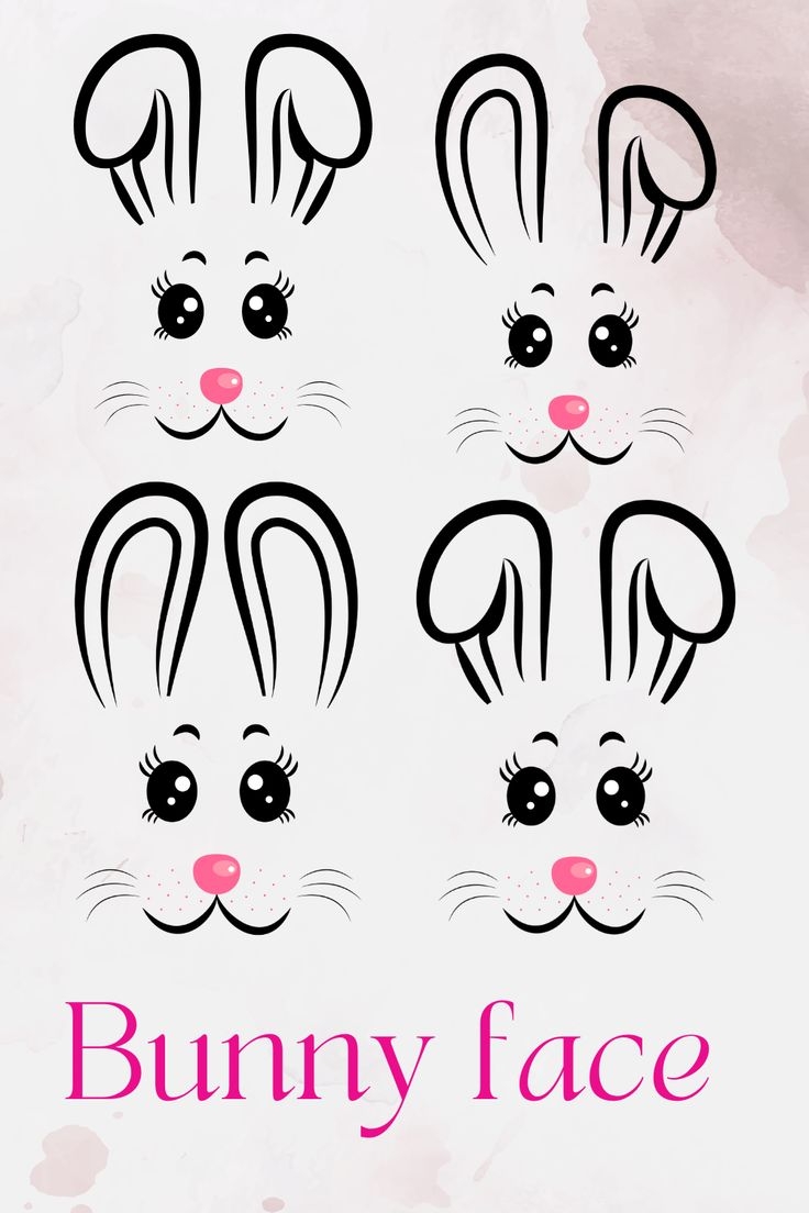 Bunny Face Paint Bunny Face Bunny Face Drawing Bunny Face Cookies Bunny Face Template Printable