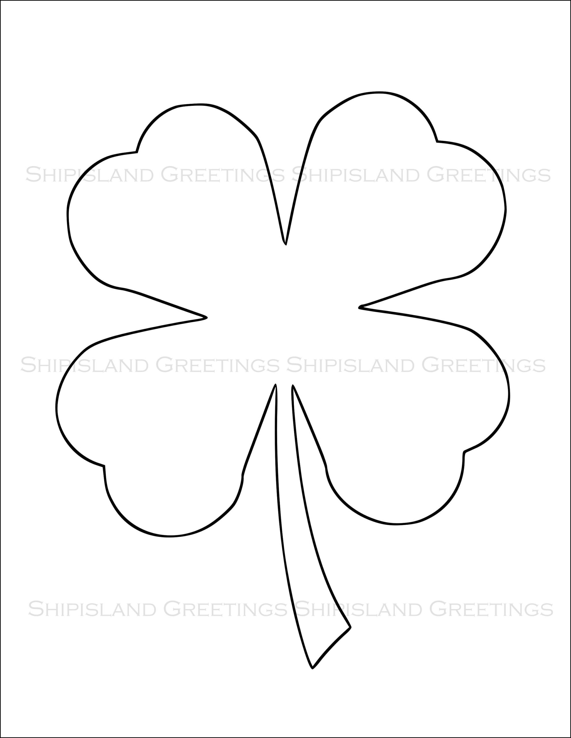 Buy 8 5 Inch Shamrock Template large Printable Shamrock st Patrick s Day diy Crafts large 4 Leaf Clover Template kids Crafts classroom Decor Online In India Etsy