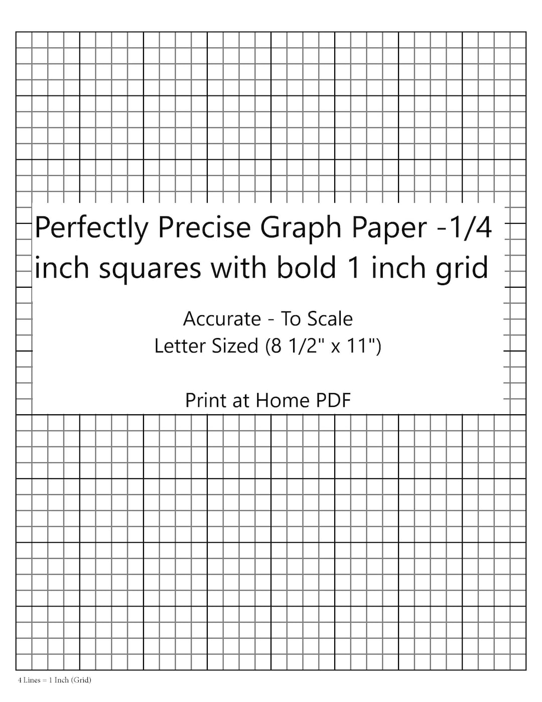 graph paper 1/4 inch printable