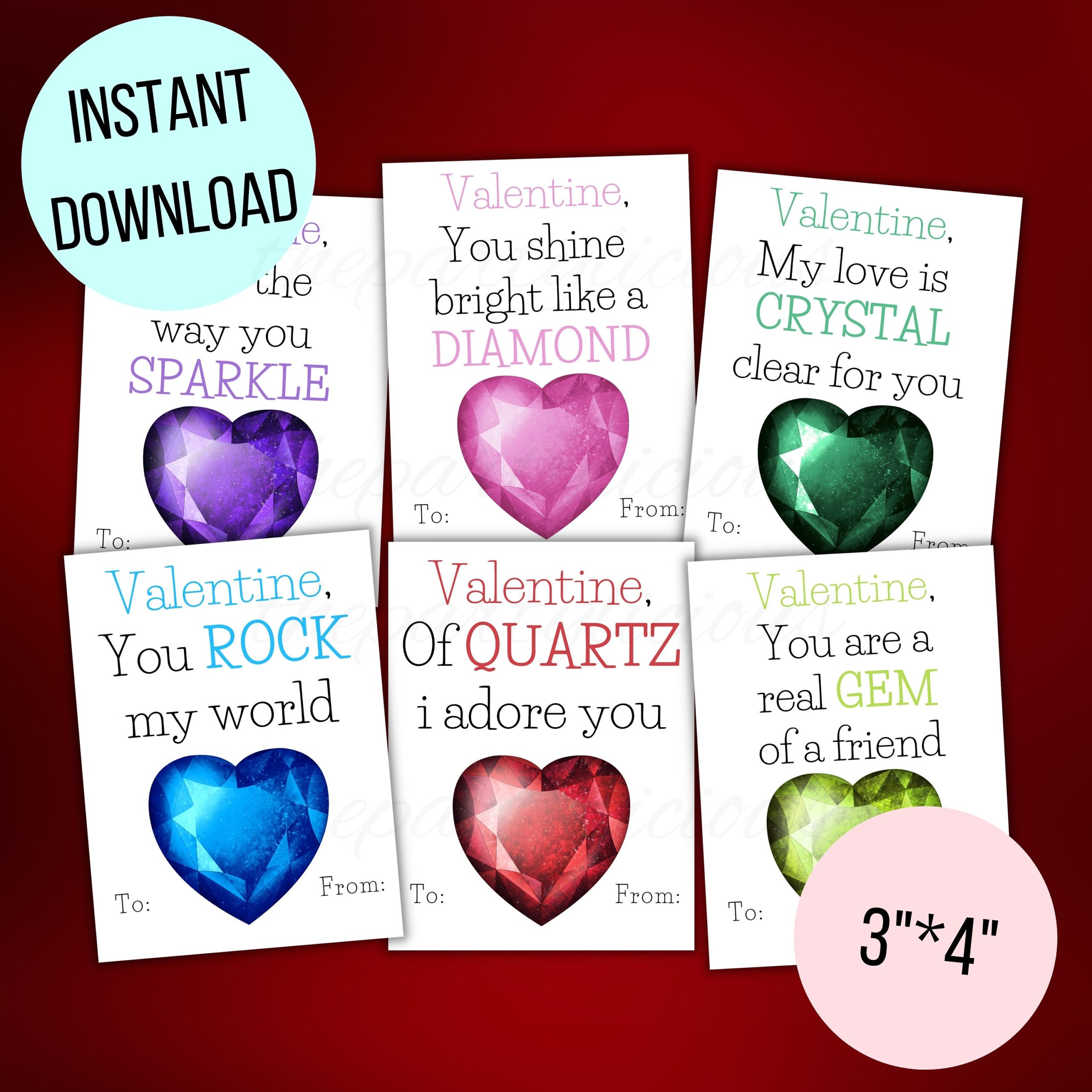 Buy Printable Geode Valentine Cards Crystal Valentine Cards Classroom Valentine Cards Valentine You Rock INSTANT DOWNLOAD Online In India Etsy