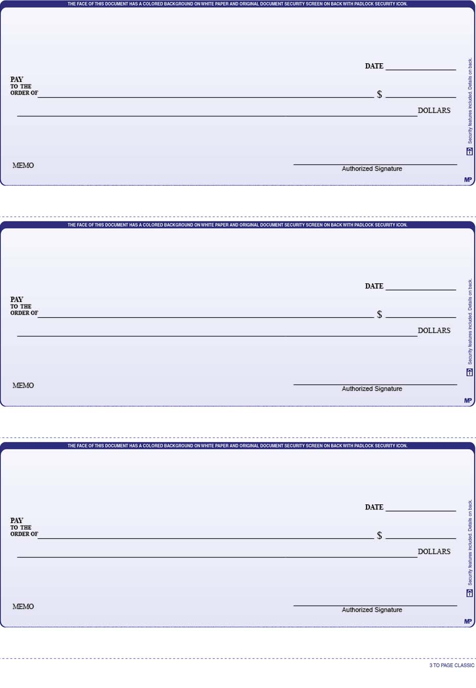 printable business check template