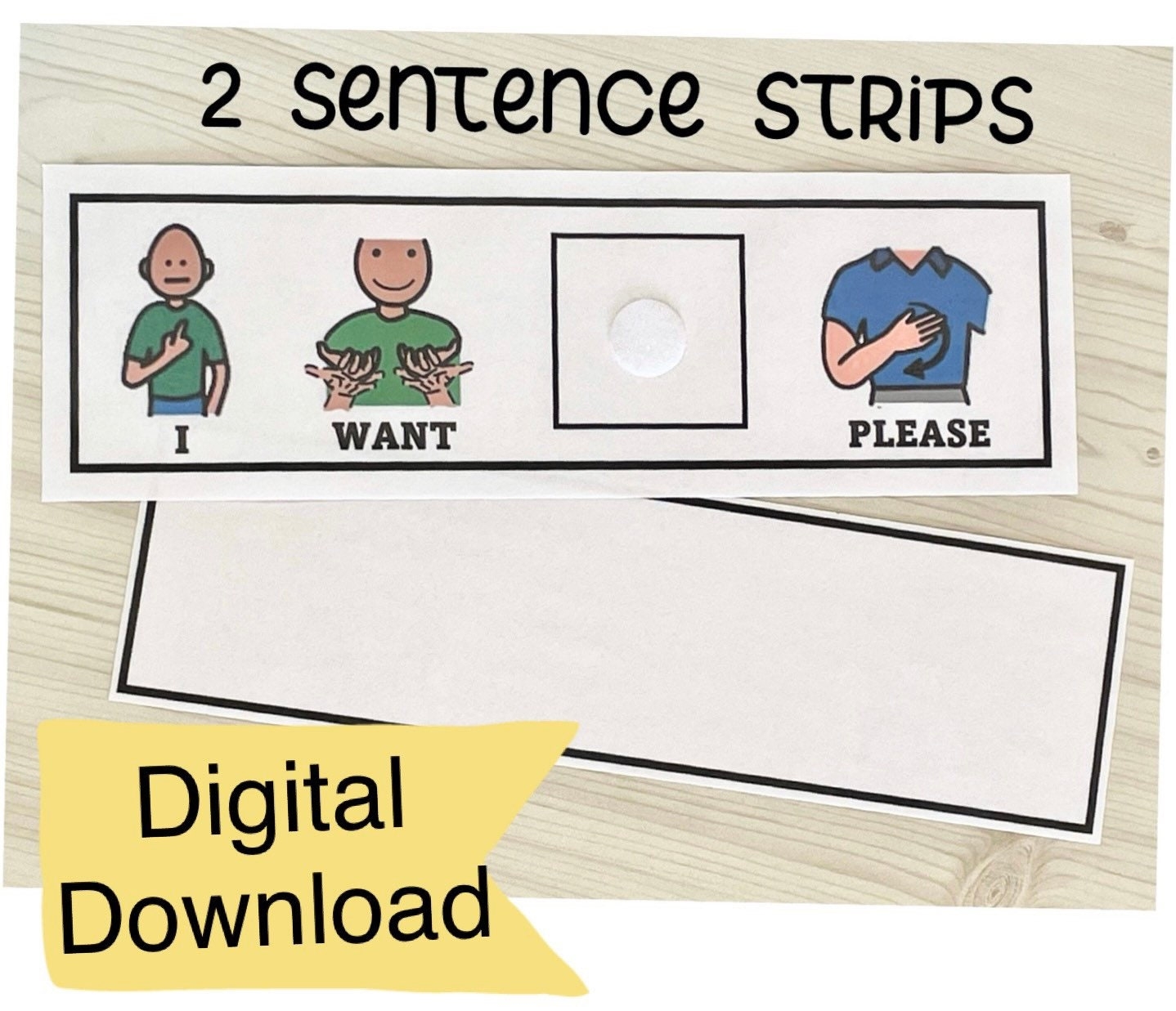 Buy Sentence Strips i Want Please And Blank Communication Digital Download Online In India Etsy