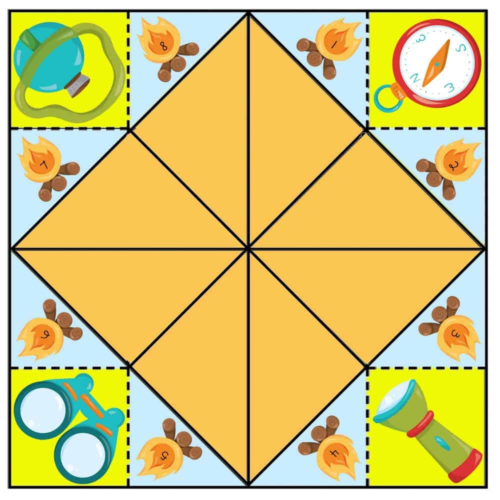 paper fortune teller printable template