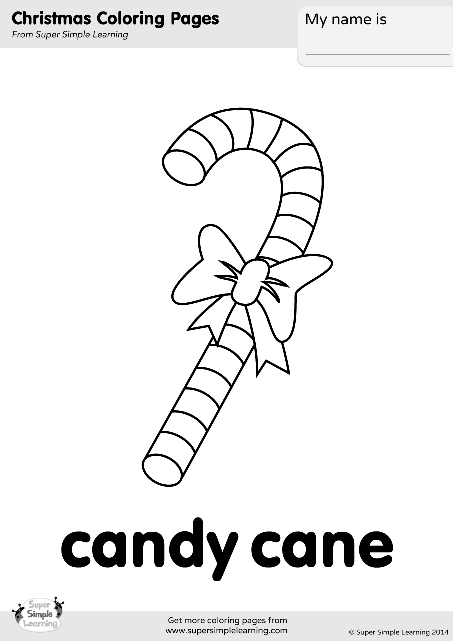 candy cane color page