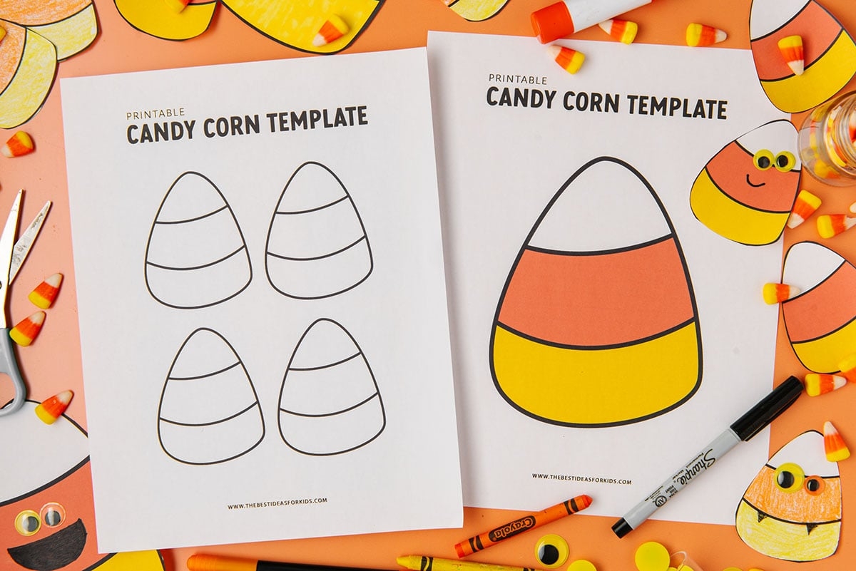 candy corn printable template