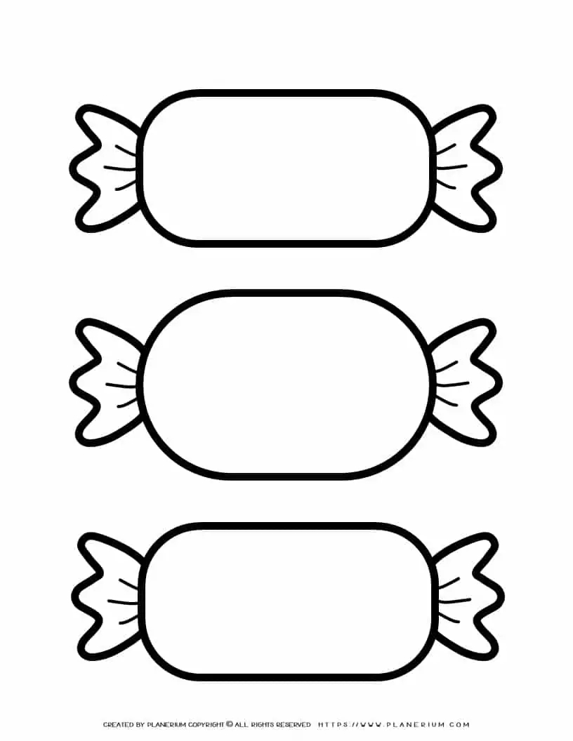 Candy Template Three Candies Planerium