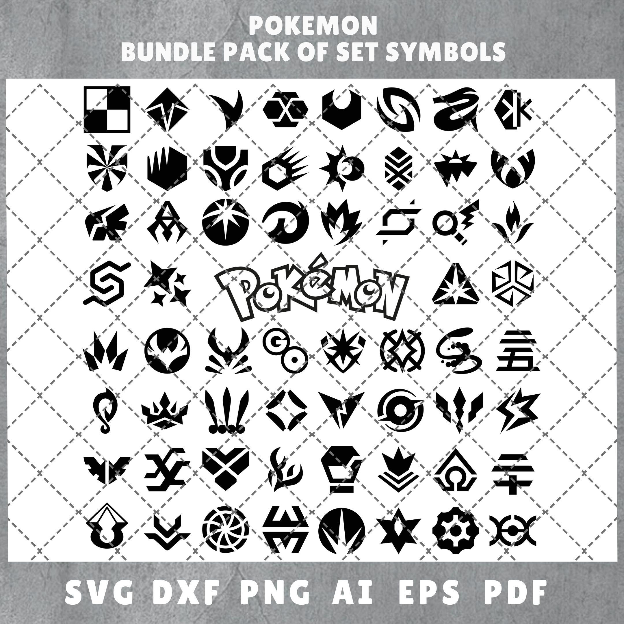 Card Set Inspired Pokemon Symbols Laser Cut SVG PNG TCG Gift Pokemon Accessories Printable 300 Dpi Etsy