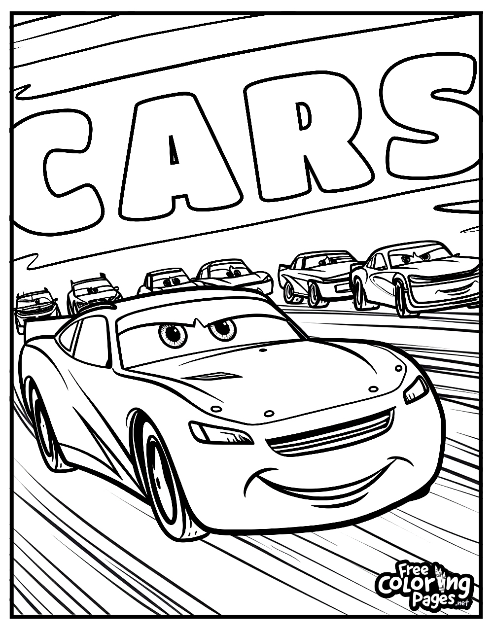 car coloring pages for kids