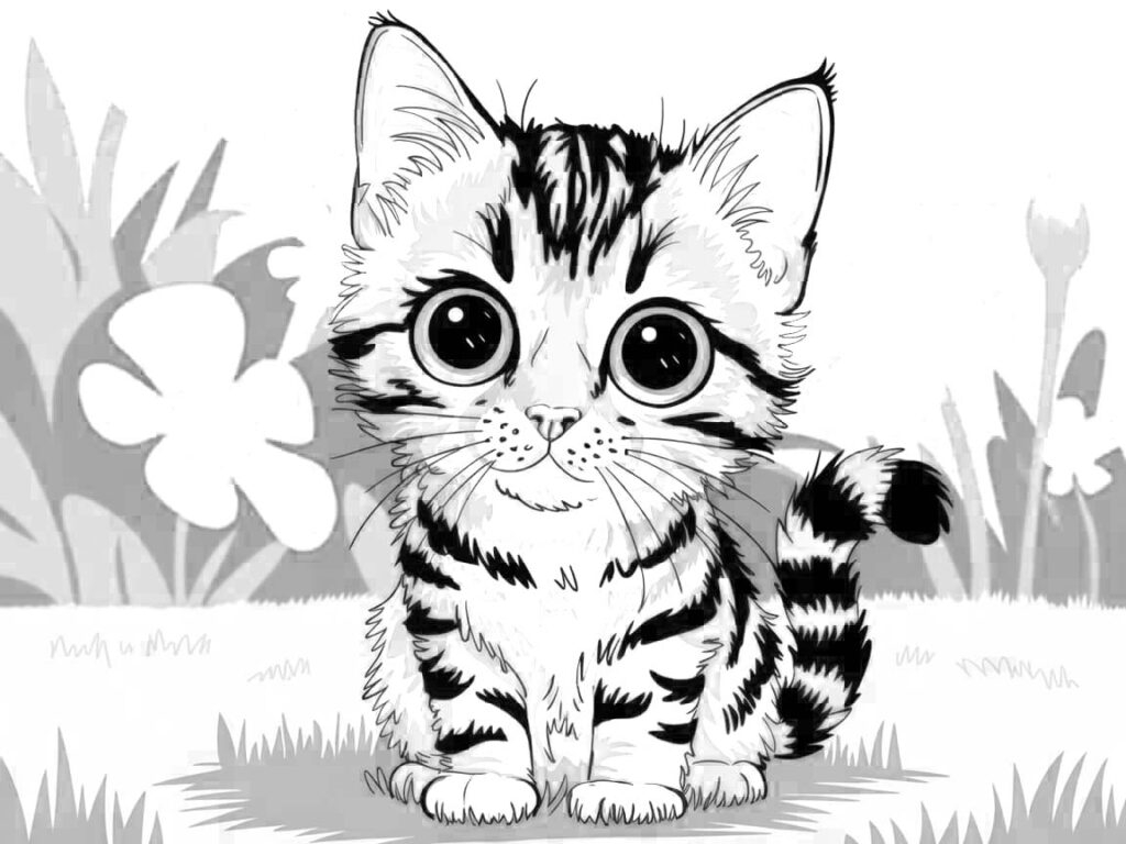 kitty coloring pages free