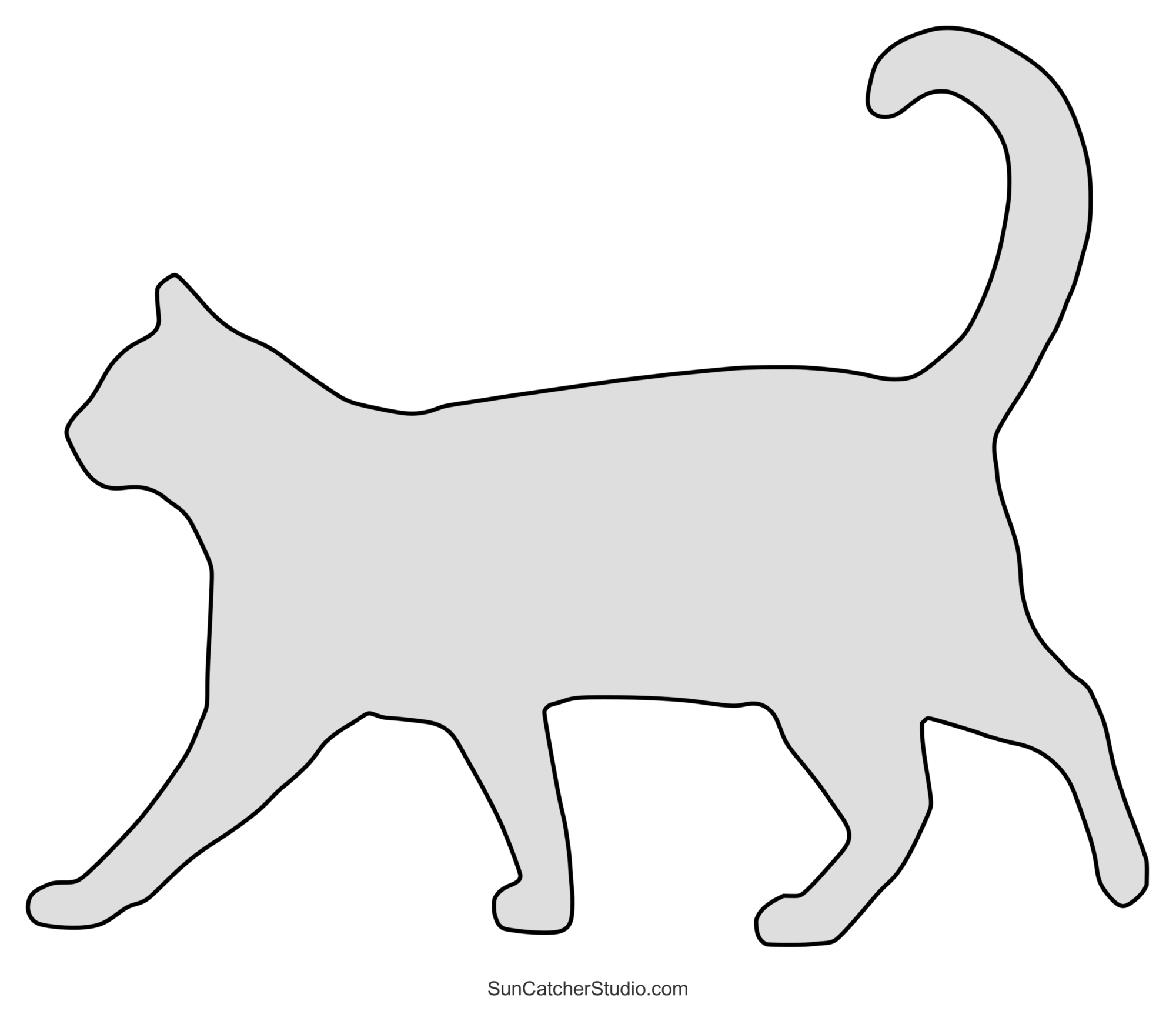 Cat Patterns Templates Stencils Clip Art And Silhouettes Free Printables Lettering SVG Files Tools Apps