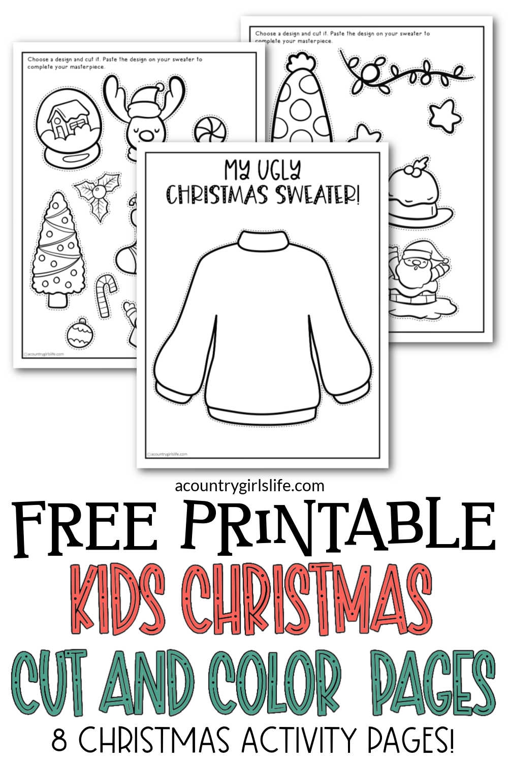 Cheap Free Printable Sweater Template Clearance Ugly Sweater Coloring Page FREE PRINTABLE A Country Girl S