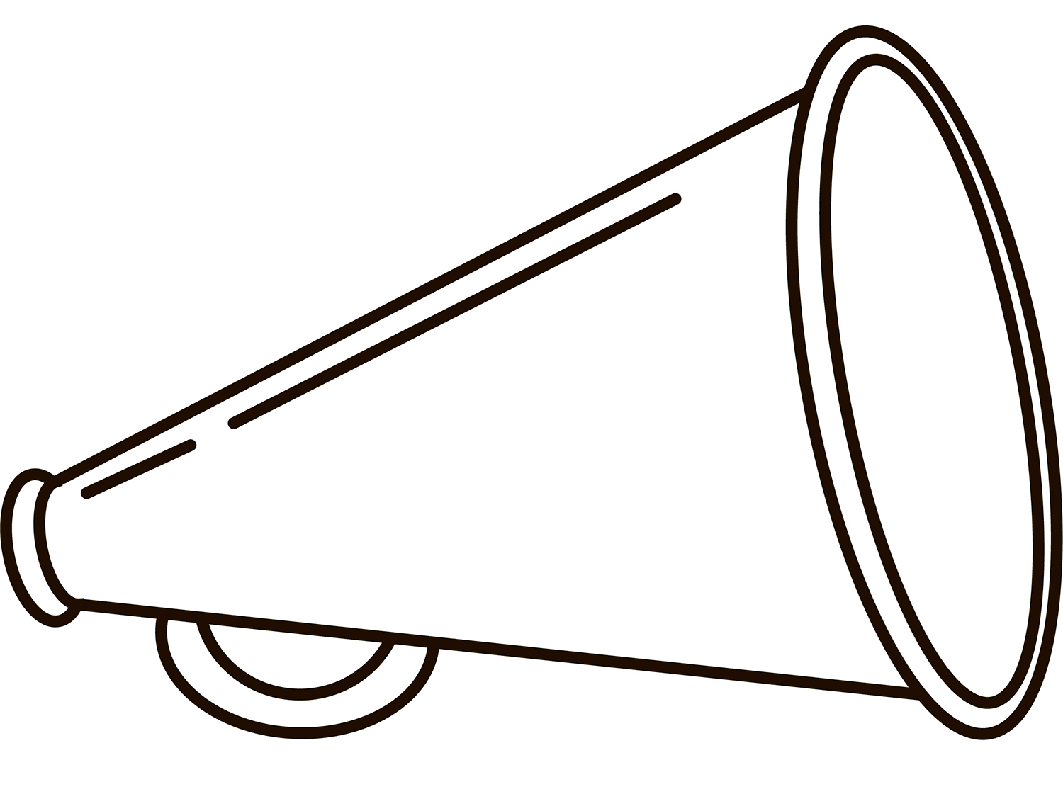 Cheerleading Megaphone Coloring Page Free Printable