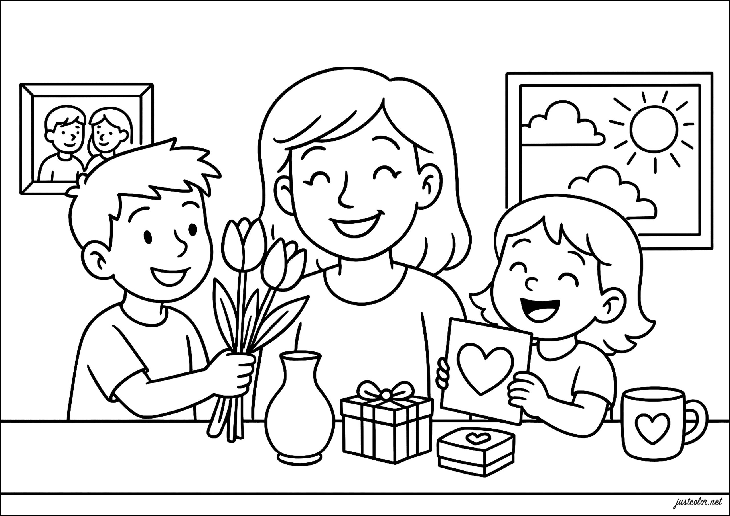 mother's day coloring pages