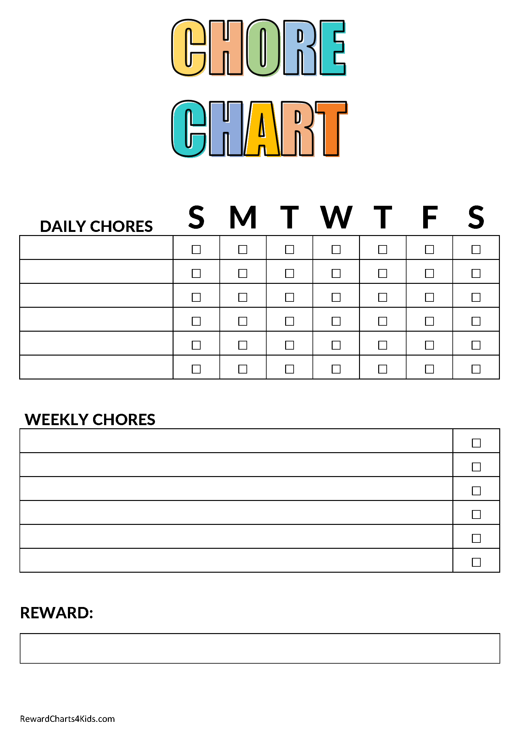 Chore Sticks 20 Free Printable S Template To Keep Your Kids Organized Chore Chart