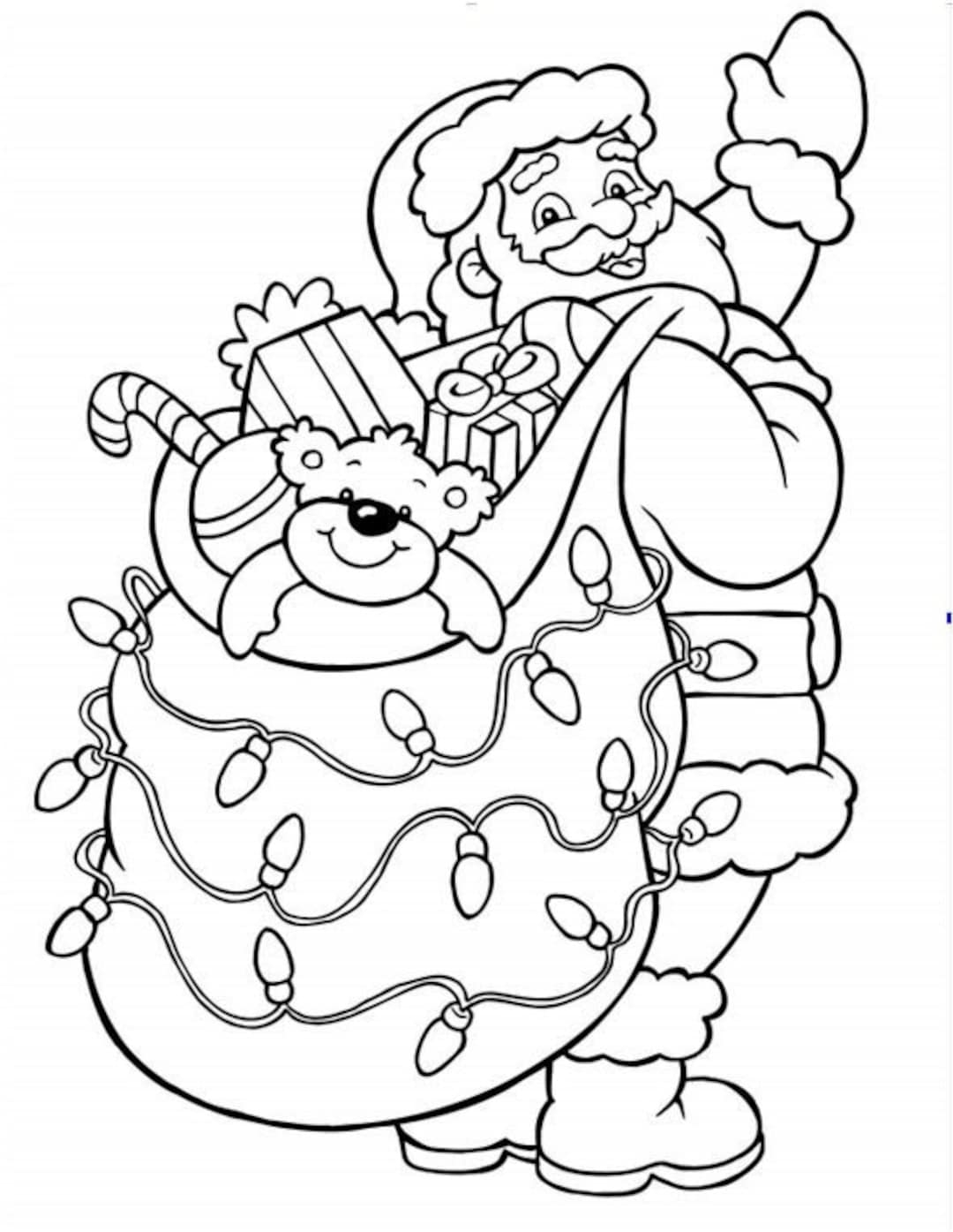 coloring sheets of santa