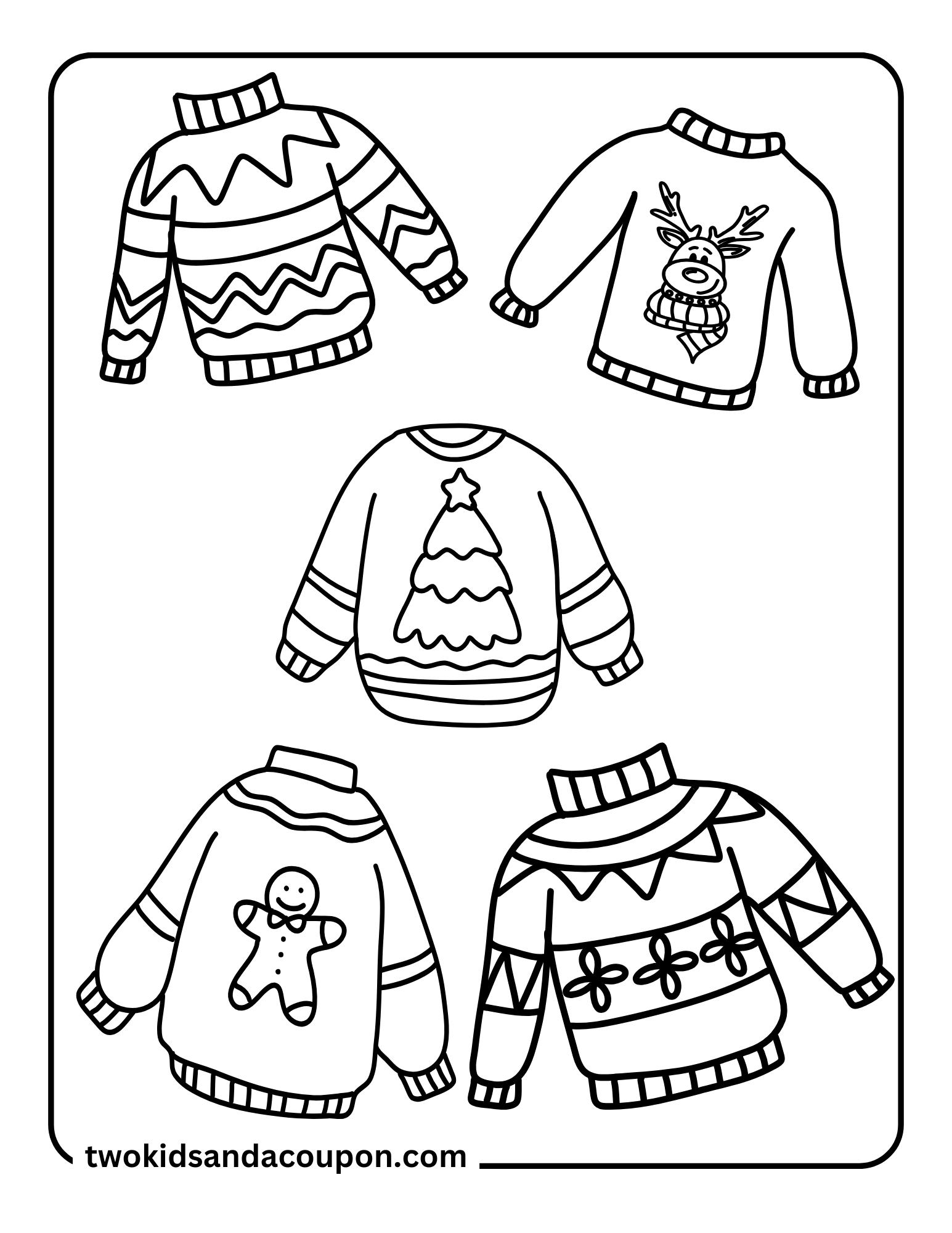 sweater template printable