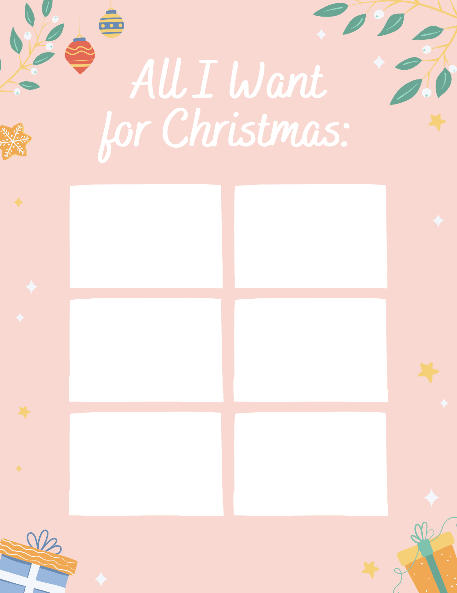 printable wishlist template