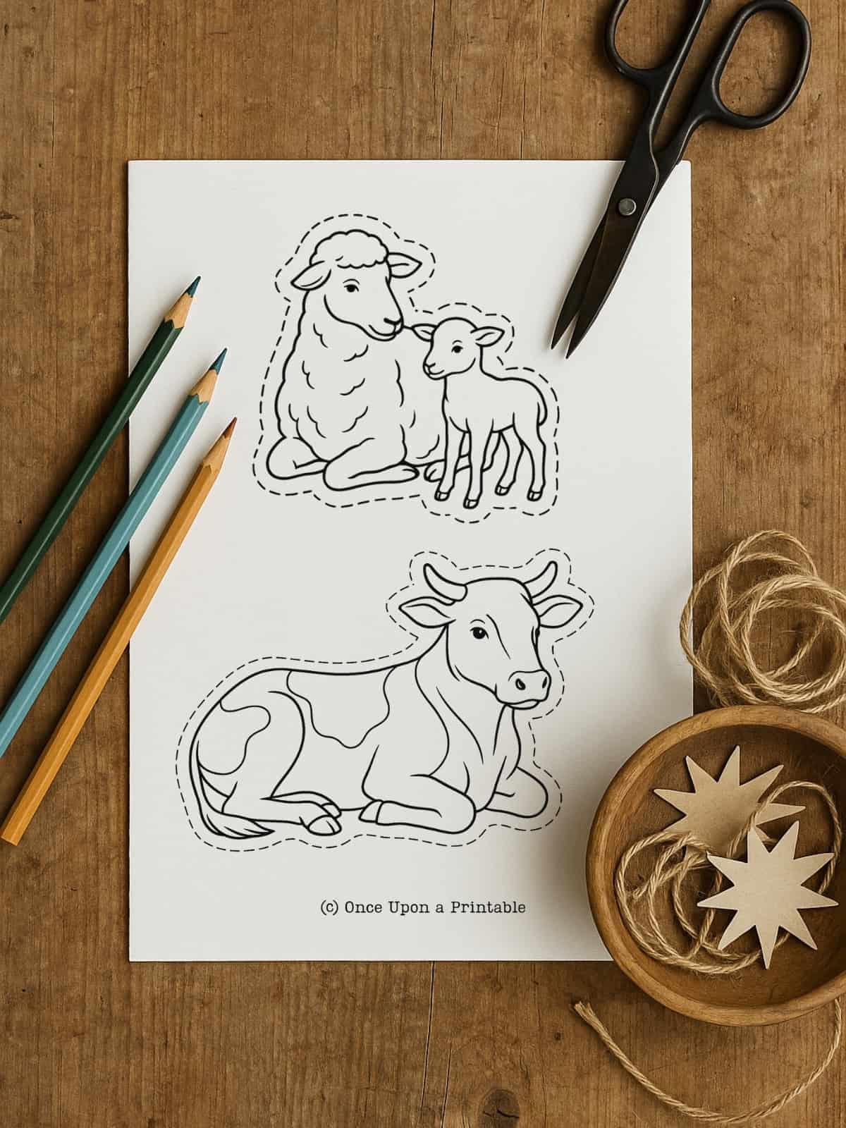 Christmas Nativity Scene Printable Free Once Upon A Printable