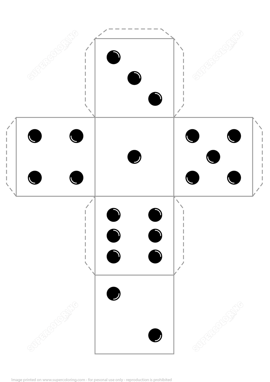 Classic Printable Paper Dice Template Free Printable Paper raft Templates