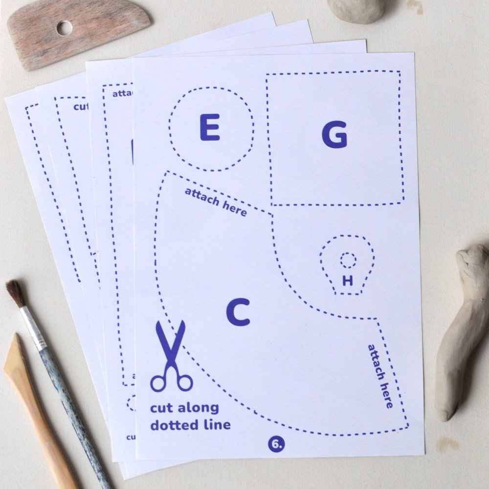 free printable slab pottery templates