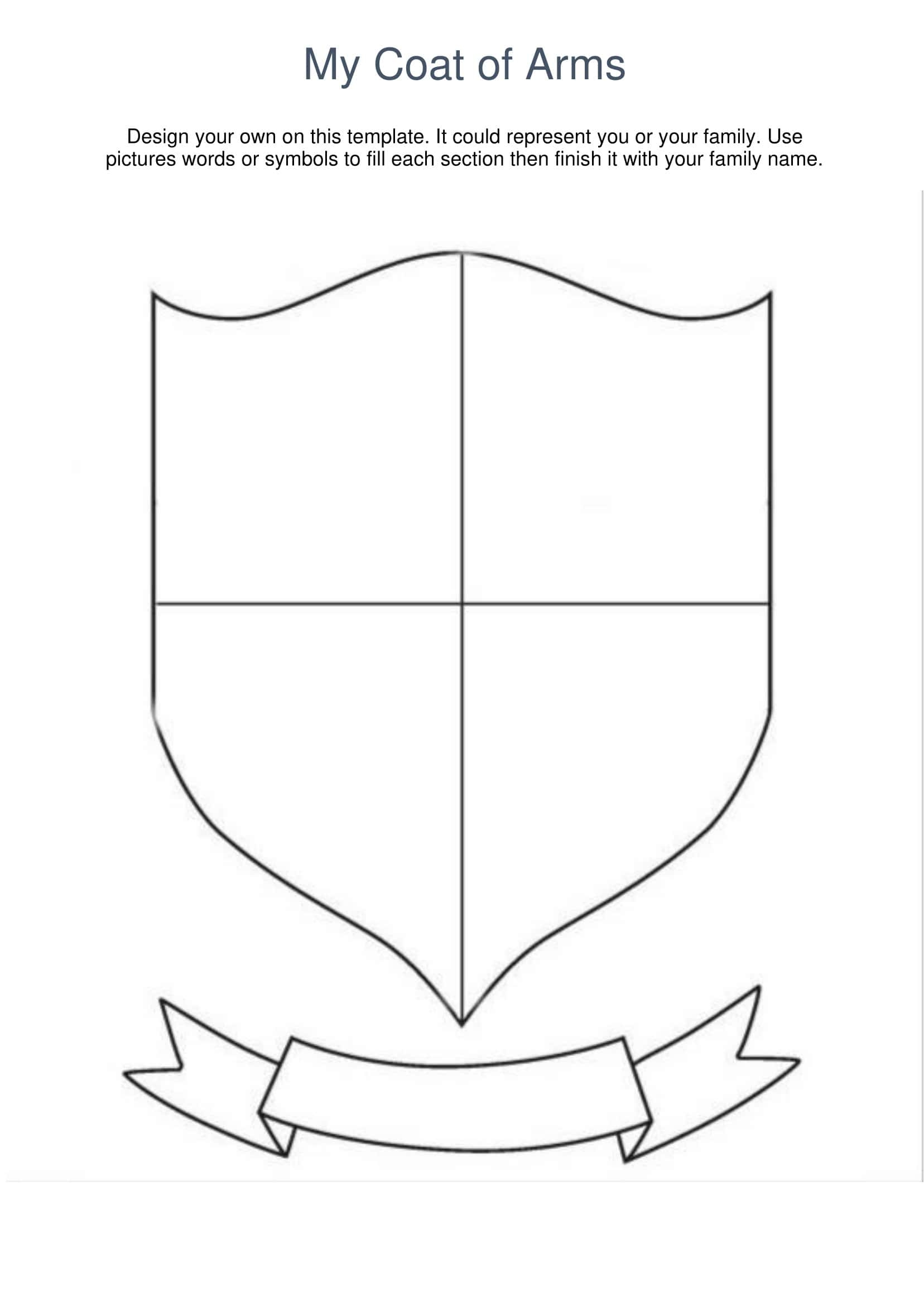Coats Of Arms Template Printable
