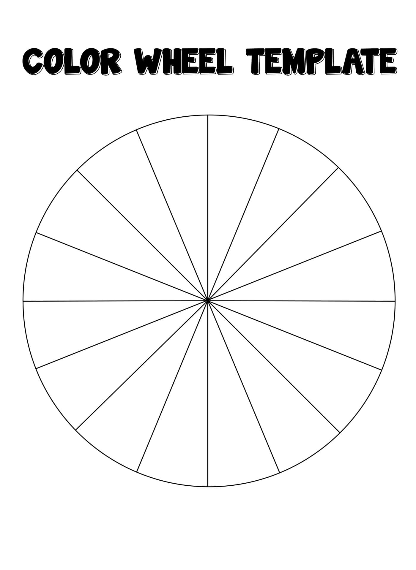 free printable blank color wheel template