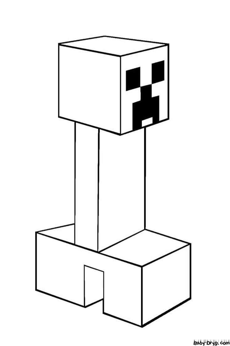 creeper minecraft coloring page