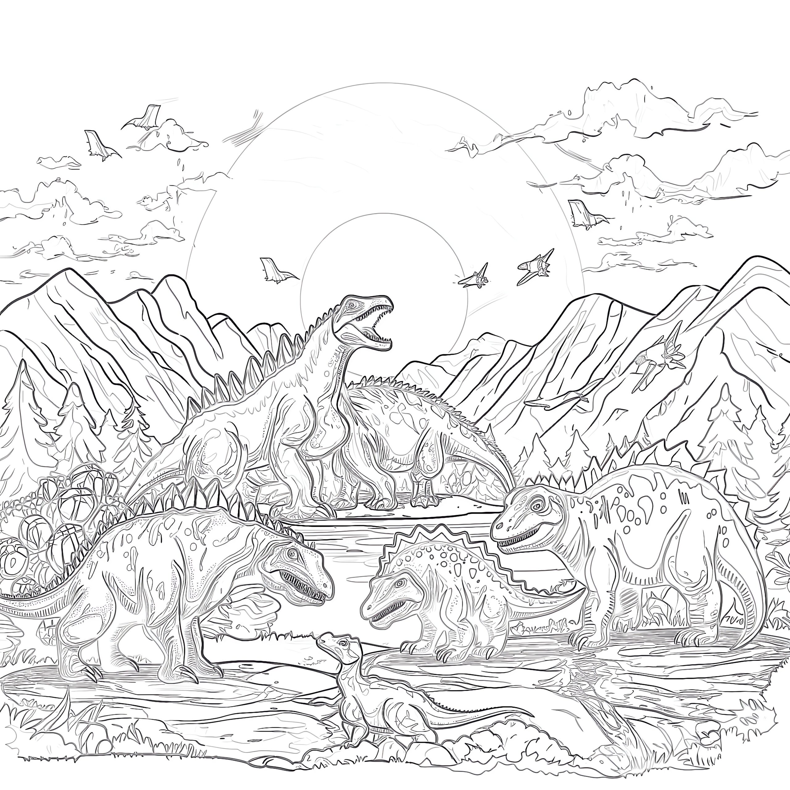 coloring pages of dinosaurs