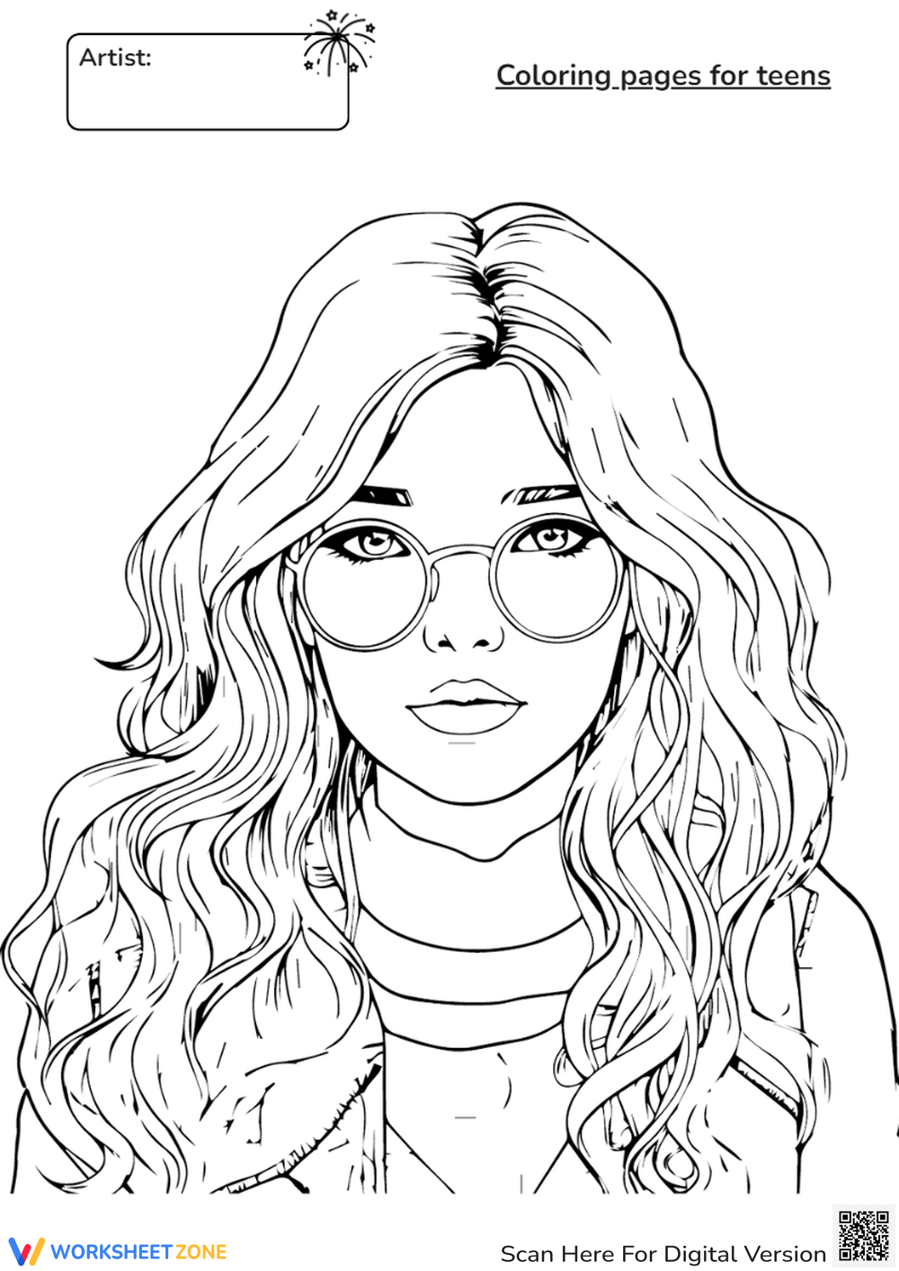printable coloring pages for teens